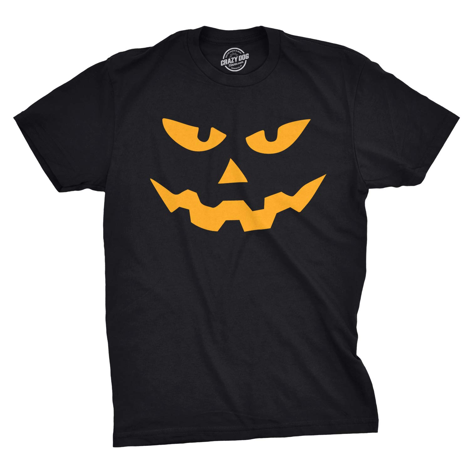 Mens Triangle Nose Pumpkin Face Funny Fall Halloween Spooky T Shirt