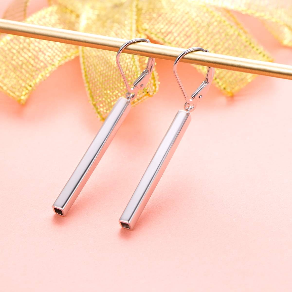 S925 Sterling Silver Vertical Drop Dangle Earrings Gift for Women Teenage - Image 5