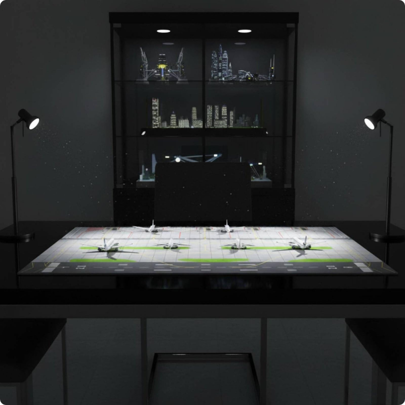 Flugzeug Flughafen Hintergrund Matte, 1 0.6 Meter, 2 Große + 6 Business-Stellplätze, Folienmaterial, Wasserdicht Und Verschleißfest