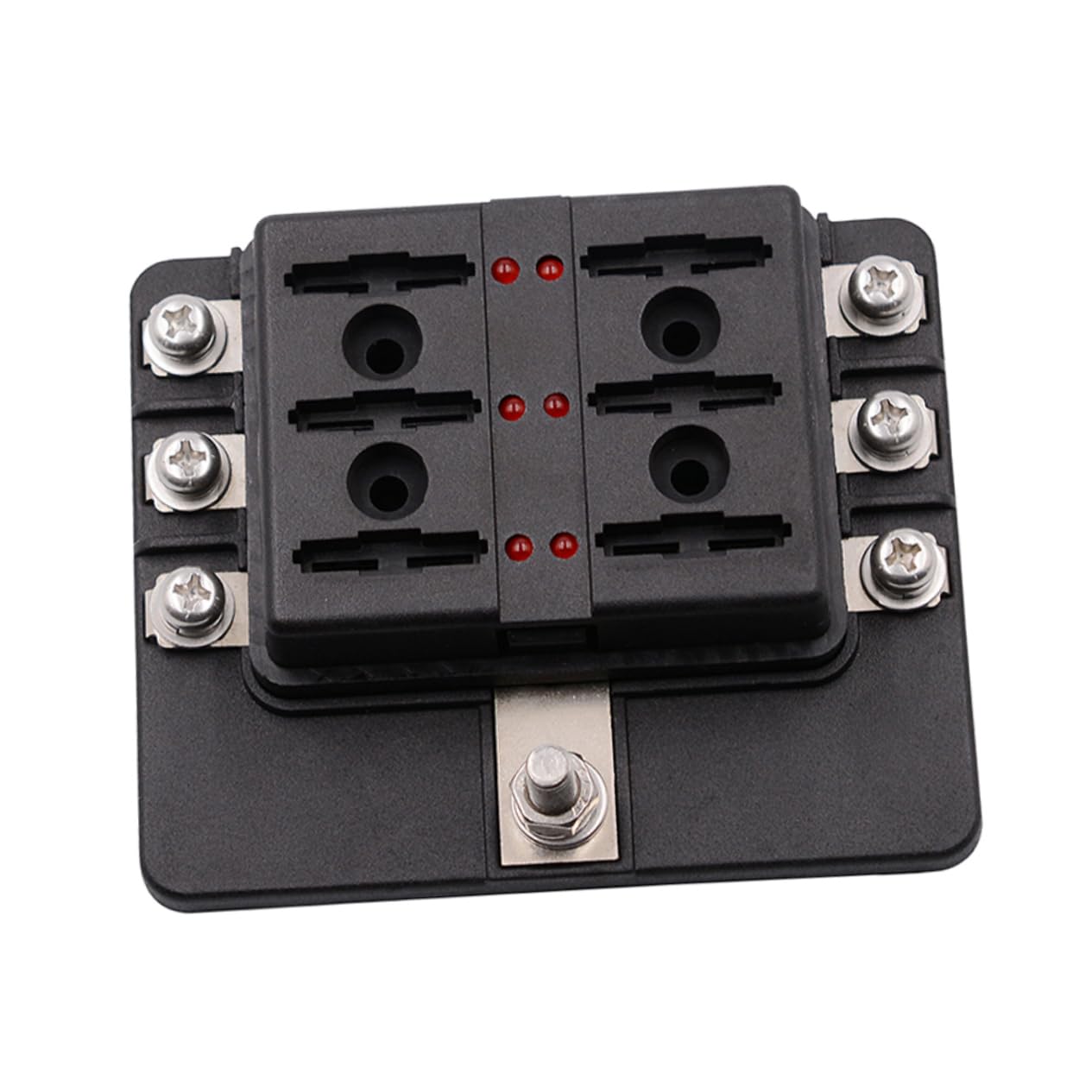 2 Piezas 6 Fusible de Coche Color Fusible de Audio del Coche fusibles automáticos fusibles de Coche Ruido Positivo de la batería Tornillo Caja de fusibles portafusibles