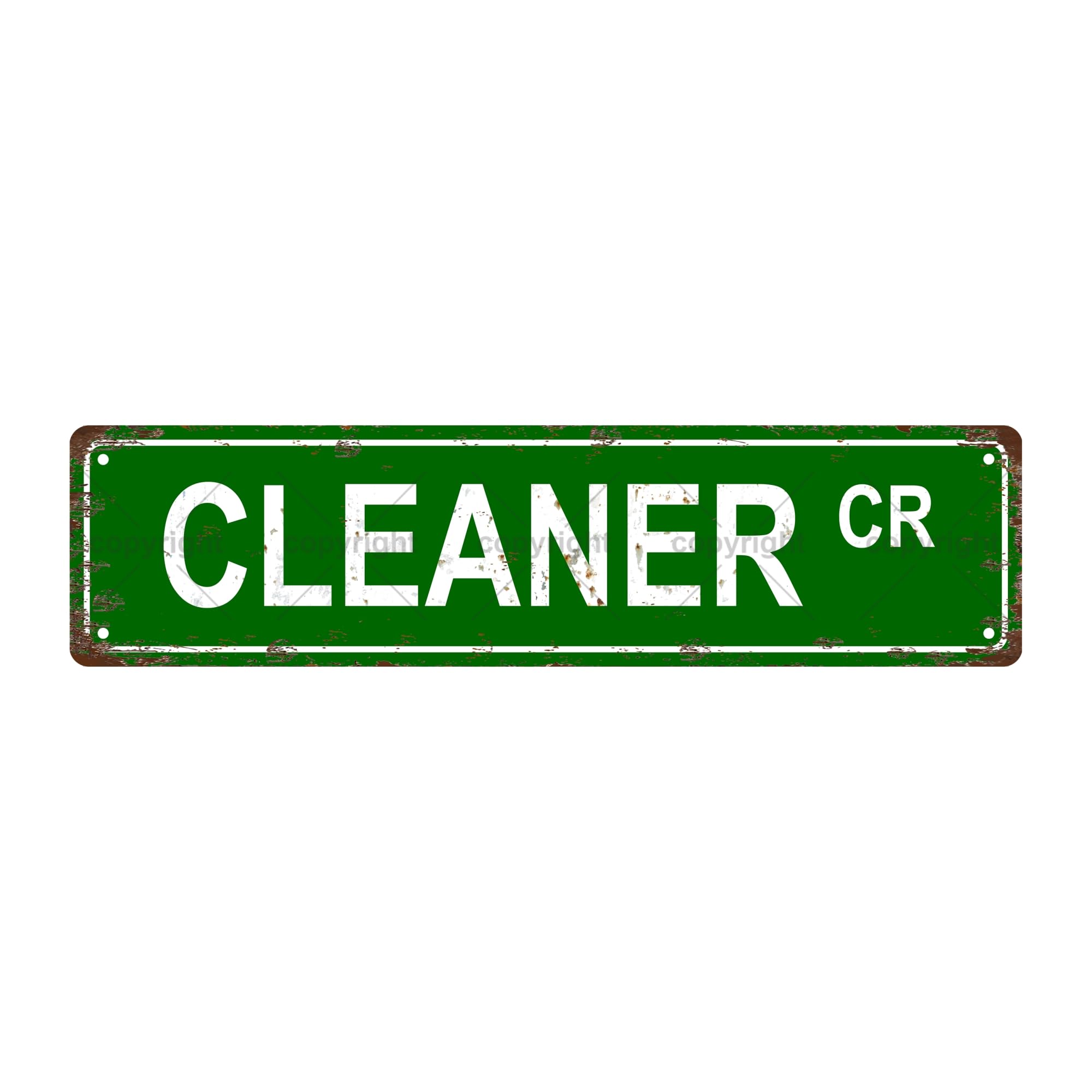 Cleaner CR Occupation Metal Tin Street Sign Bar Cafe Garage Cave Home Room Wall Bathroom Farmhouse Garden Porch Patio Decor,4x16 Inch
