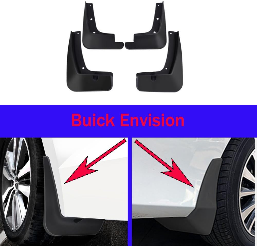 Car Mudguard 4pcs Mudflaps Splash Guard Fender New For Buick Envision 2016 2017 2018 2019 2020 2021 2022