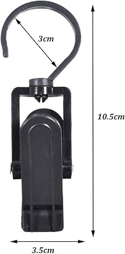 Miniatura 8 de Wenplus 10 ganchos giratorios de plástico superfuertes para colgar en el hogar, clips giratorios para lavandería, clips de cortina, alfileres de