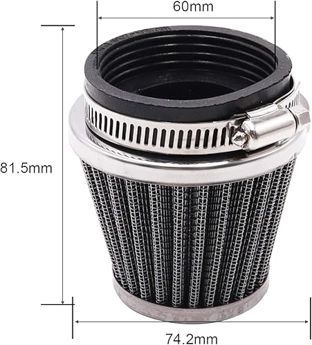 Miniatura 2 de smseace 4 filtros de aire de motocicleta de 2.362 in con filtro de combustible de 316 pulgadas, reemplazo para 70 cc, 100 cc, 110 cc, 125 cc, 150