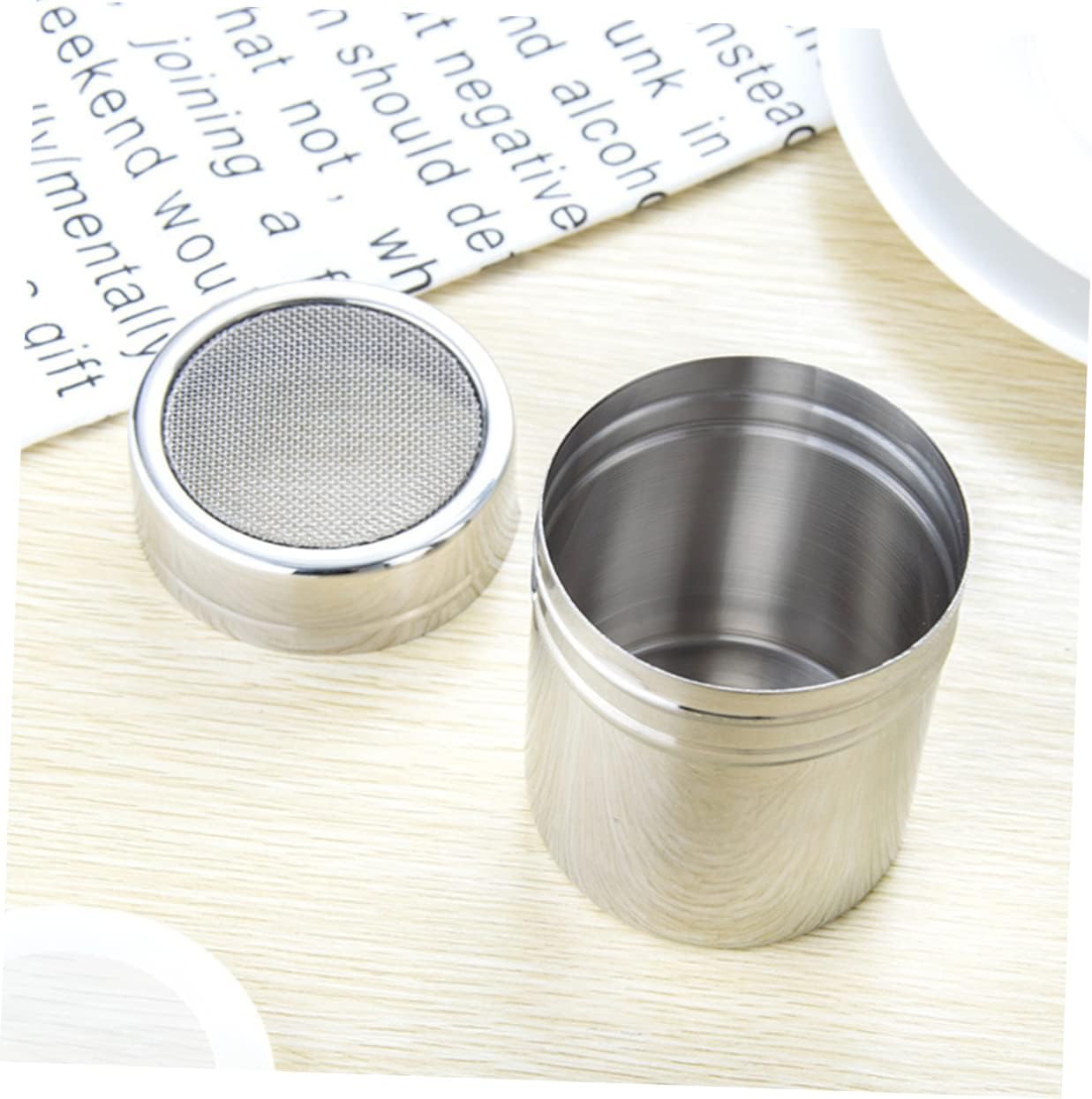 3Pcs Stainless Steel Sugar Shakers for Flour Icing Chocolate and Cocoa