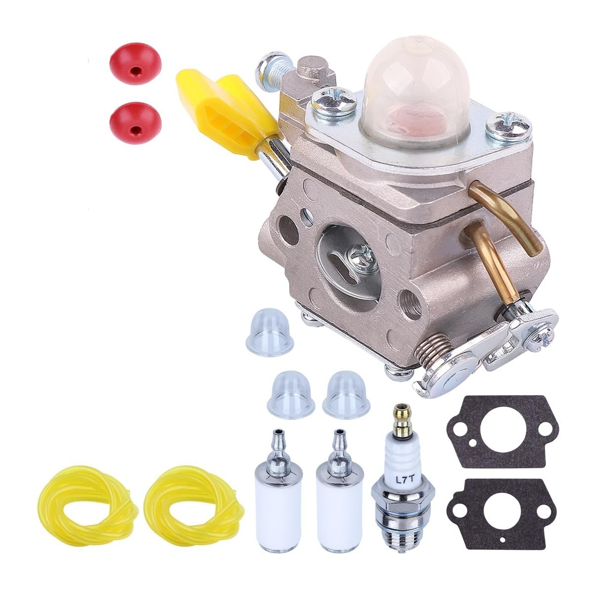 Kit de carburador con bola de arranque y válvula de retención for cortacésped C1U-H60 de 26 cc, 25 cc y 30 cc.