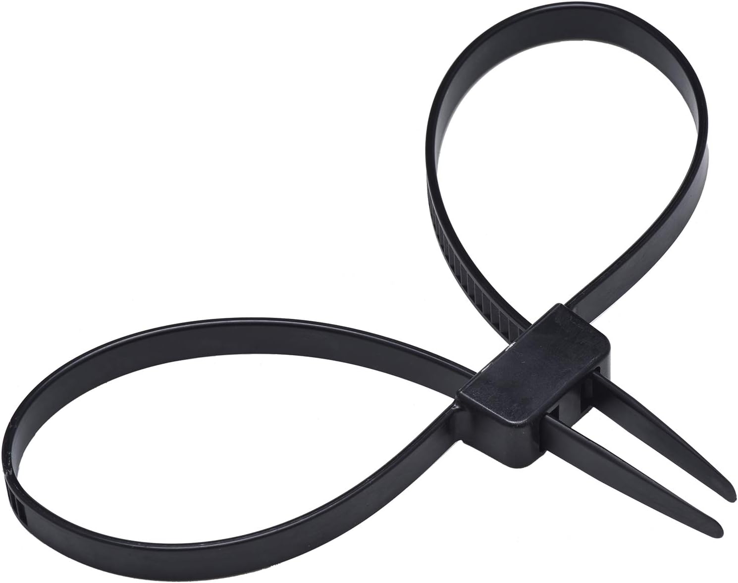 10 PCS Heavy Duty Strong 250-lb Police Zip Tie Handcuff Nylon Double Locking Cuffs Disposable Black Plastic Cable Tie, 27.5" Long