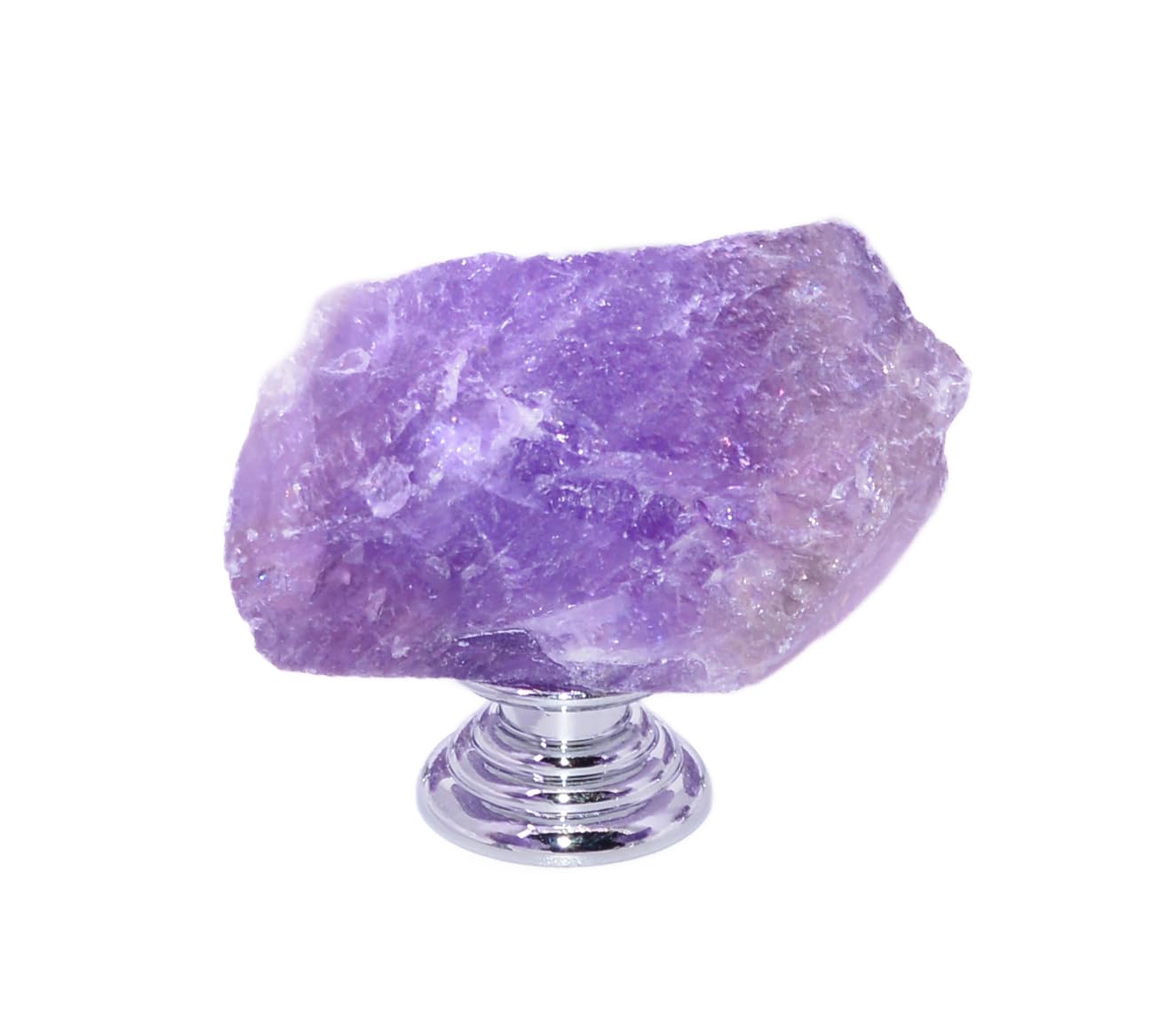 Designs AblazeRough-Cut Amethyst Crystal Knob Cabinet Knob Cupboard Handle Pull Cabinet Hardware (4)