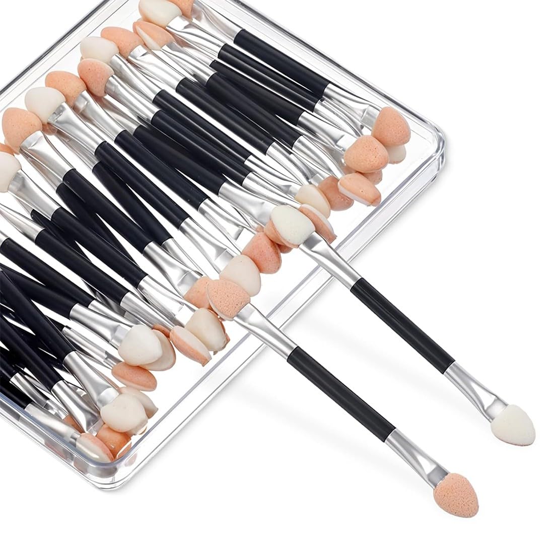 Aplicador de Maquillaje Doble Punta, Sombra para Ojos, Mini Esponja, 20 Piezas