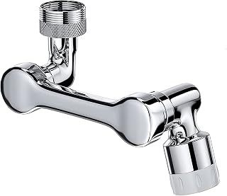 1080° Rotating Extender Aerator, Durable Splash Proof Faucet Extender, Two Ways Water Saver Faucet Aerator, Can Be Used for Bathroom Sink, Kitchen Sink (Full Copper Head)