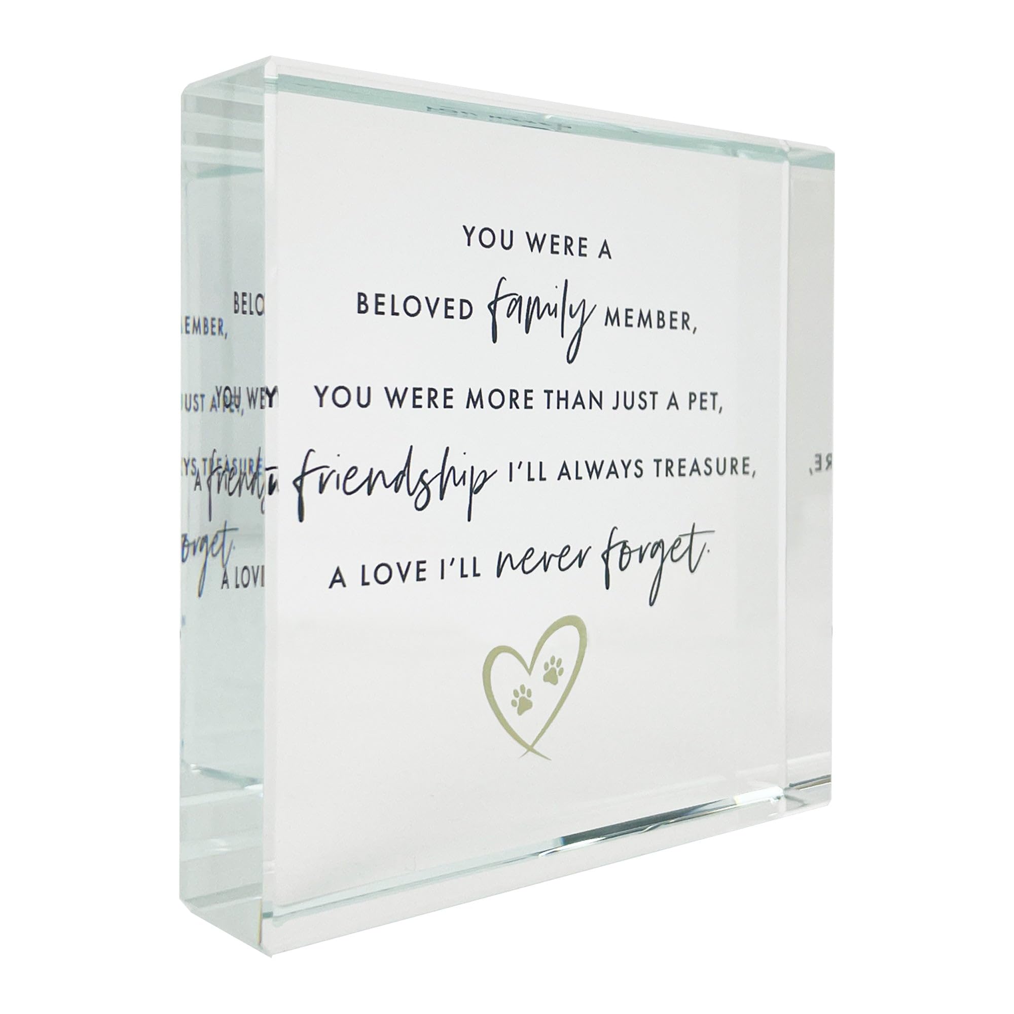 Pet Memorial Solid Glass Ornament, Clear - Image 4