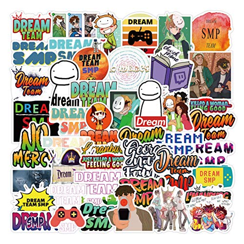 50Pcs Anime Dream SMP Cartoon Graffiti Stickers for Laptop Phone Suitcase Guitar Skateboard PVC Waterproof Decals Sticker Kids Toy