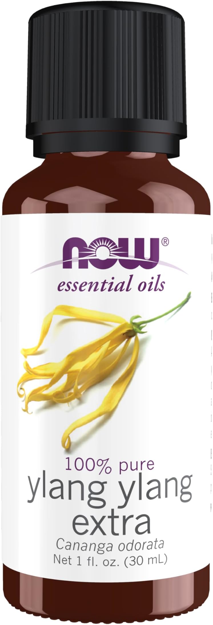 NOW Essential Oils, Ylang Ylang Extra Oil, Comforting Aromatherapy Scent, Steam Distilled, 100% Pure, Vegan, 1-Ounce