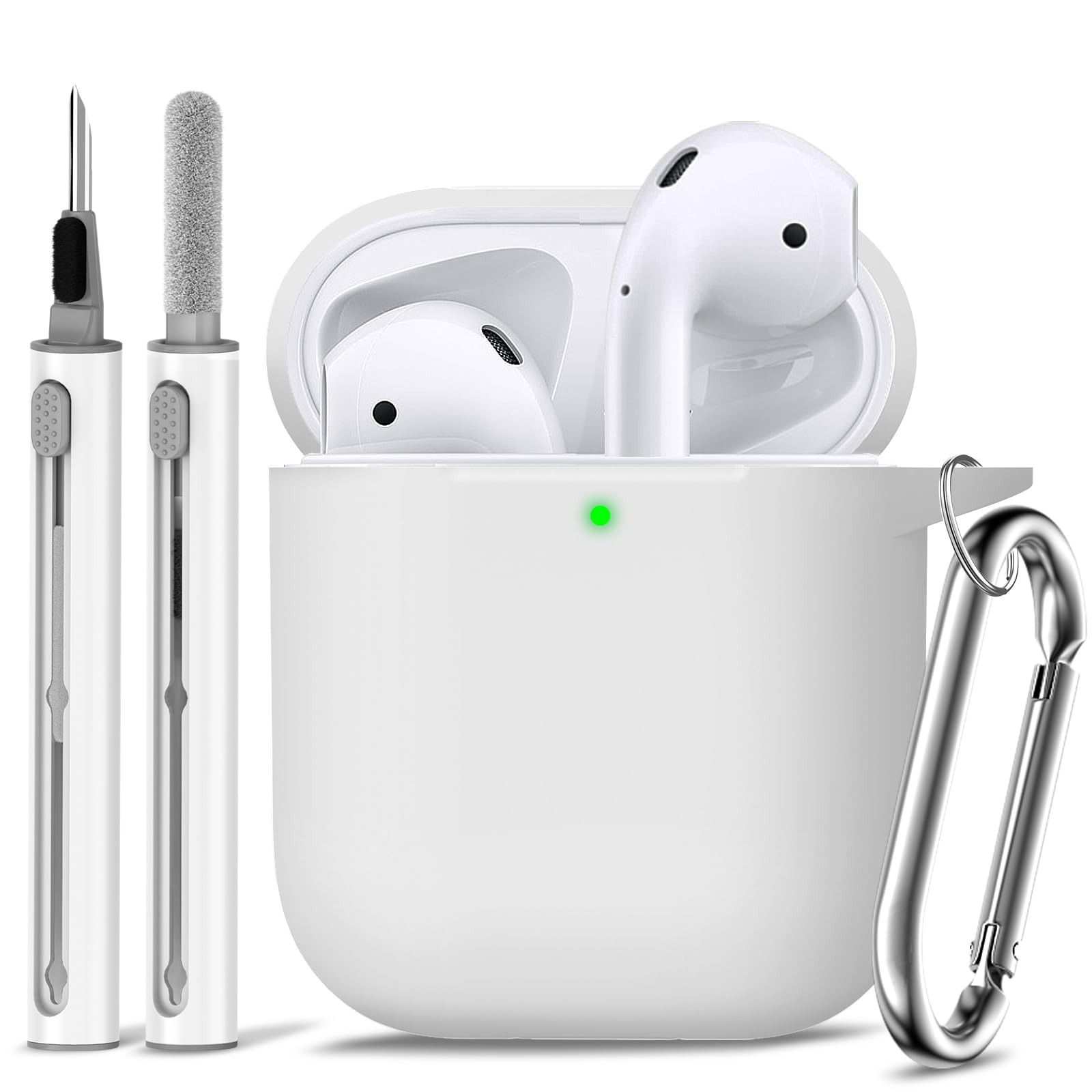 for Airpods Case Cover 2&1 with Cleaner Kit,Silicone Protective Case  Compatible with Apple AirPods 2nd/1st Generation Charging Case - Main Image
