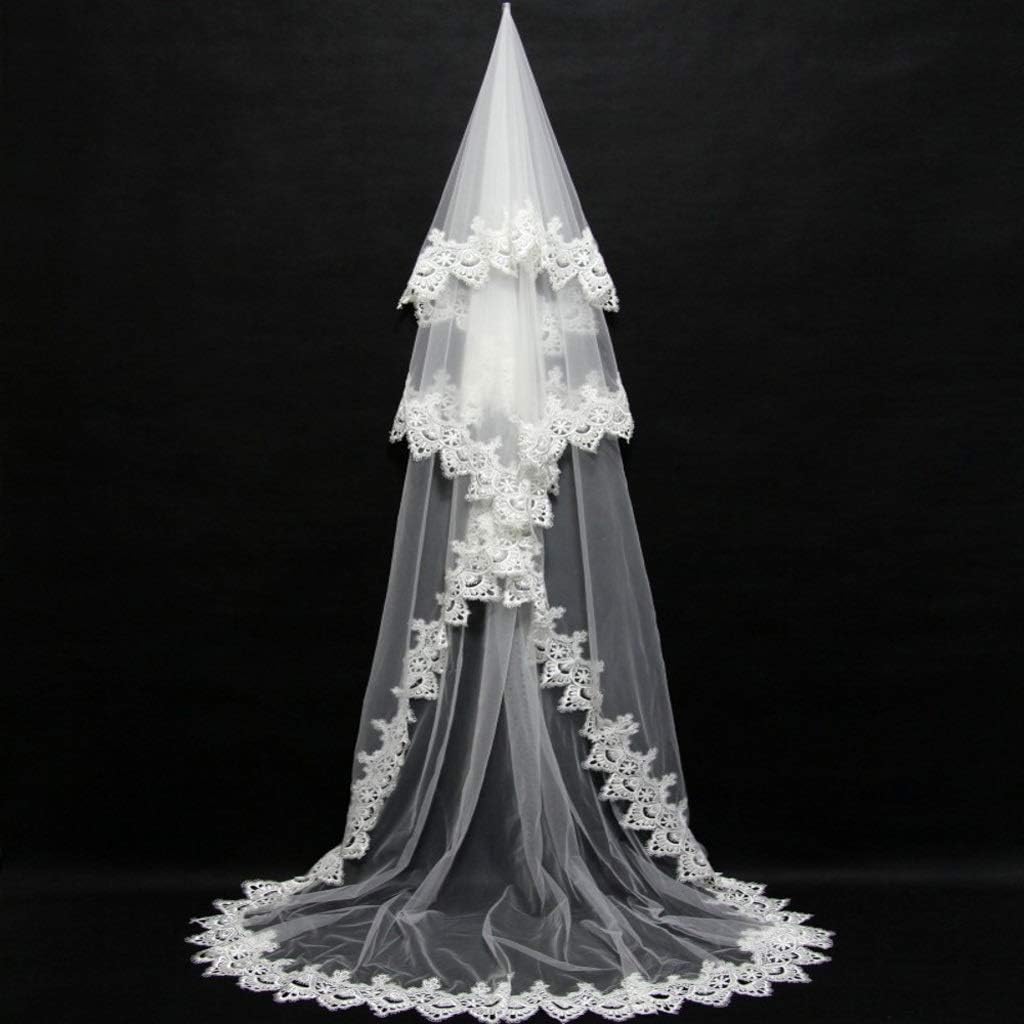 Long Bridal Veils New Bride Wedding Veil Lace Appliques Bridal Veil One Layer Wedding Accessories