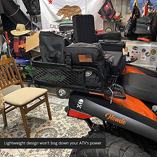 Titan Universal Atv Rear Storage Rack, Steel Cargo Basket Carrier #TOP5