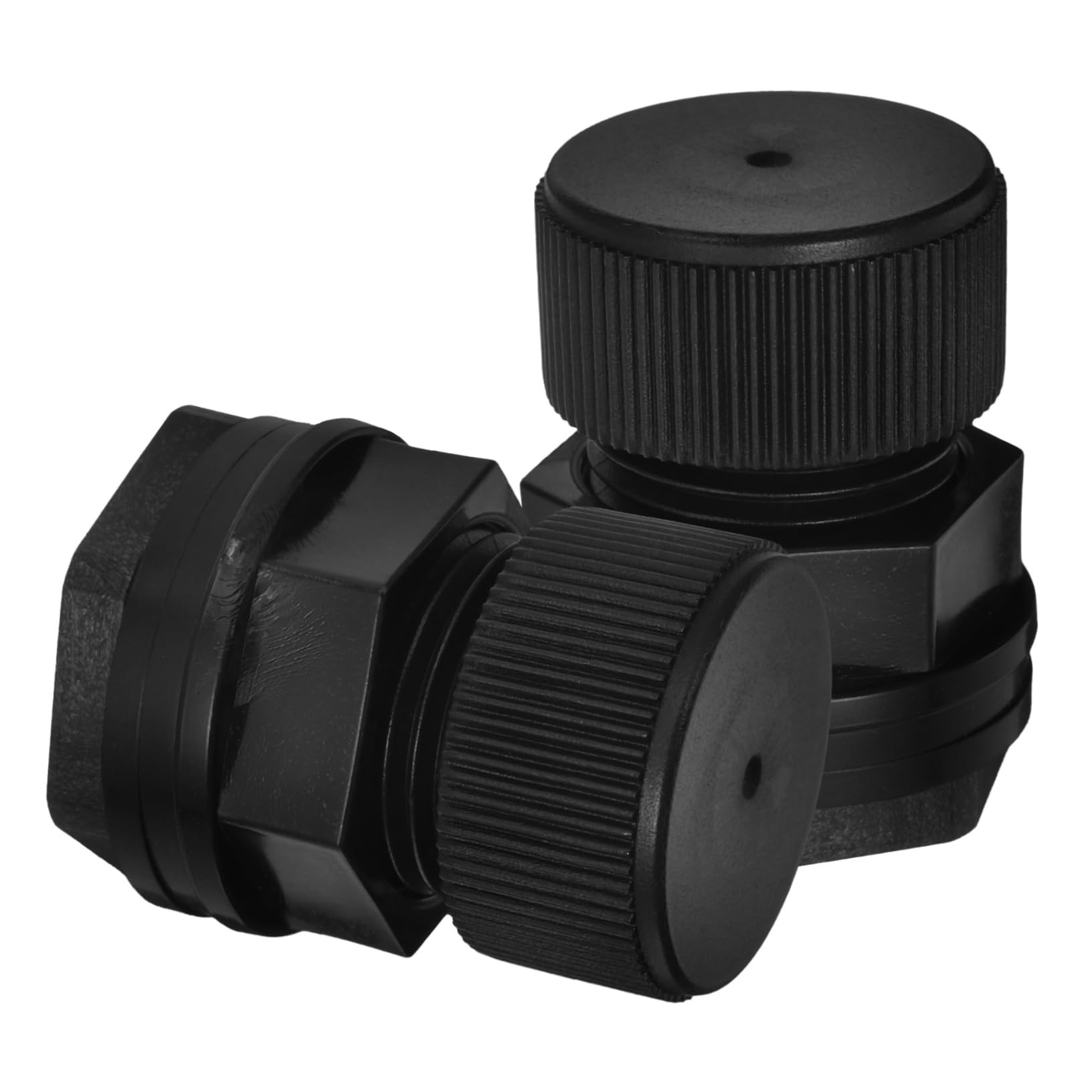 Sosoport Water Tank Fitting Set 2 Pack 3/4 Threaded Connectors Quick Assembly Hose Adapter for Rain Barrel Aquariums