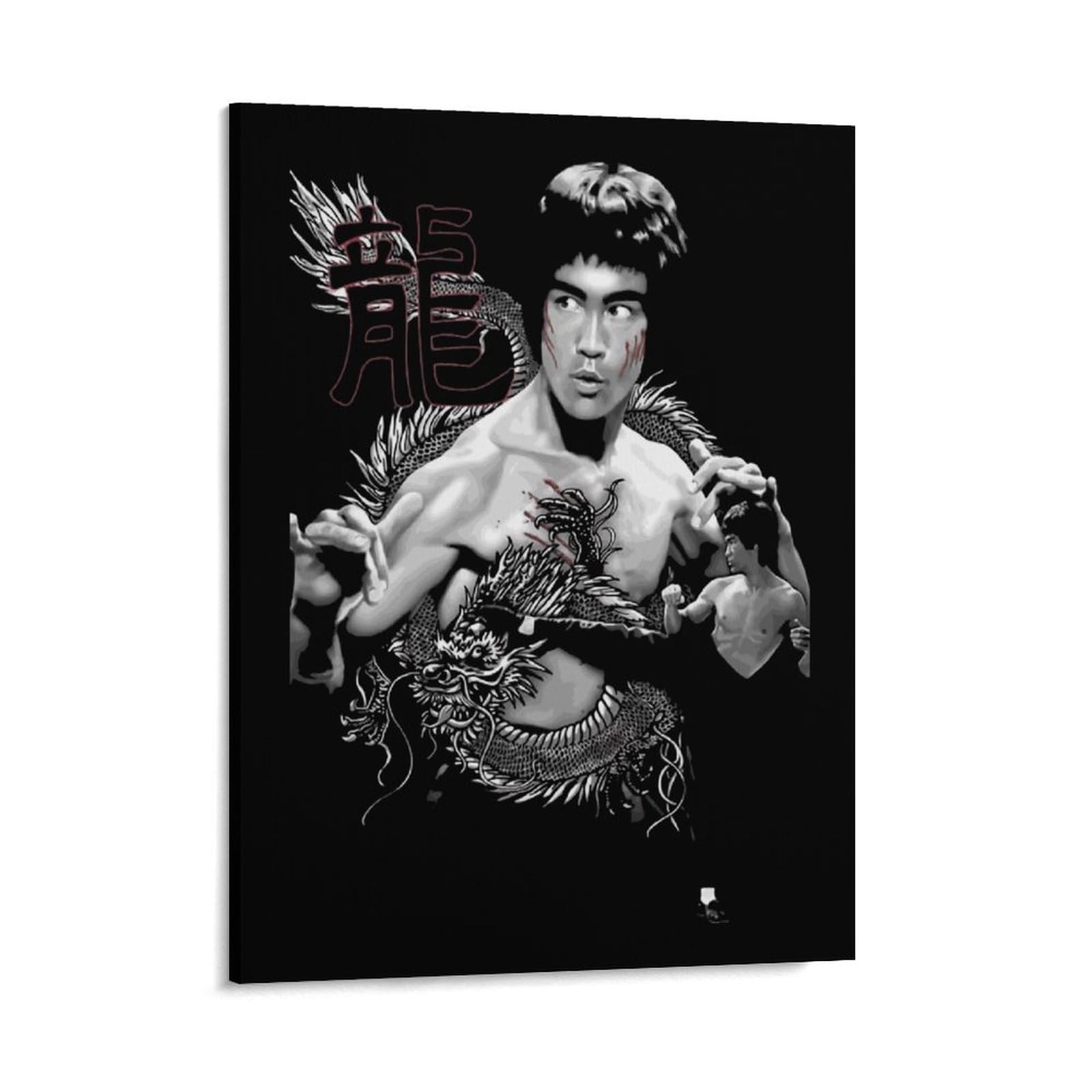 ブルース・リー　木製壁掛け ブルース・リー木製壁掛け