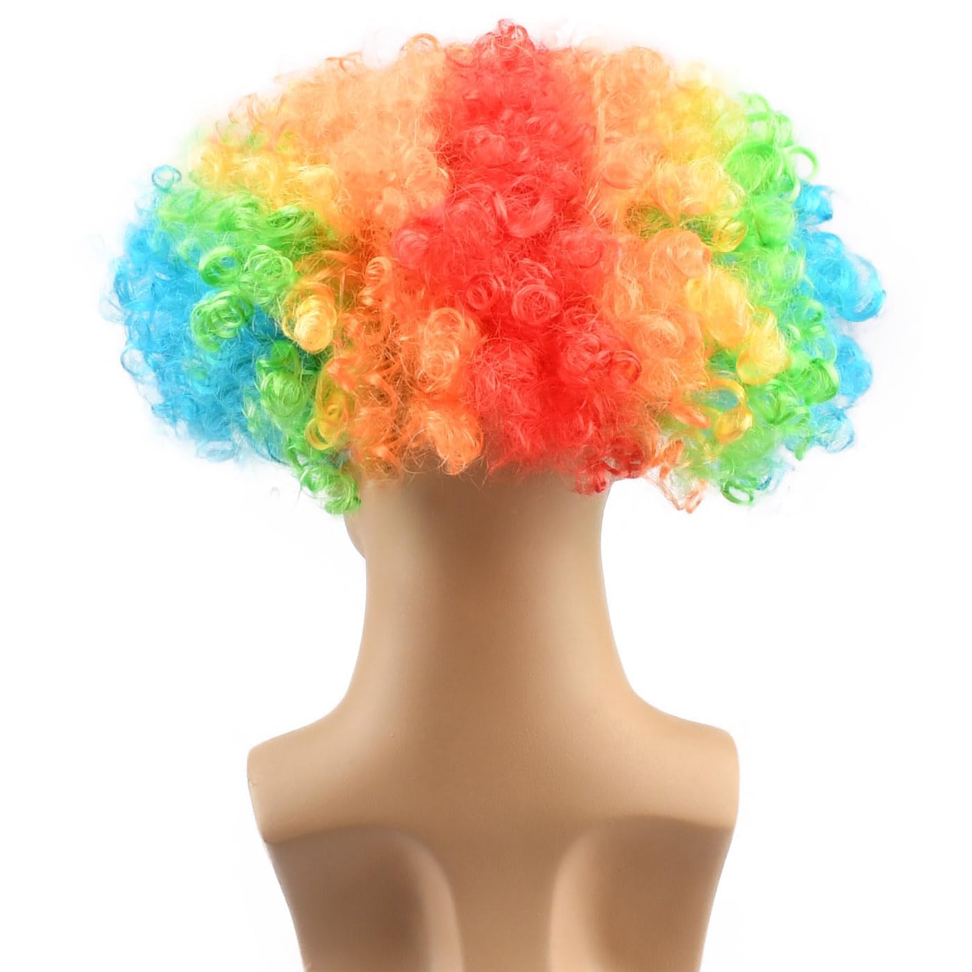 Unisex Short Fluffy Afro Wigs-Women Men Kinky Curly Disco Hippie Wig for Costume Cosplay Halloween Christmas Party (Multicolor) - Image 4