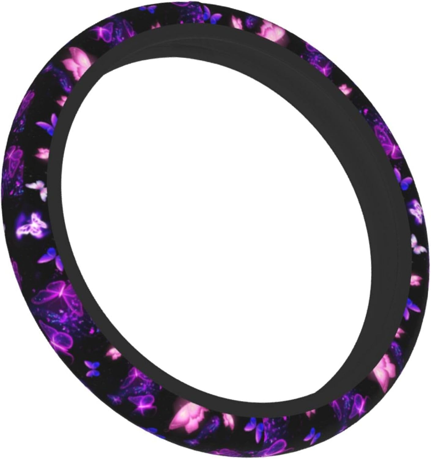 Purple Butterfly Steering Wheel Cover - Beautiful Butterfly Steering Wheel Covers Purple Car Accessories Universal 15 Inch Auto Anti-Slip Car Wheel Protector