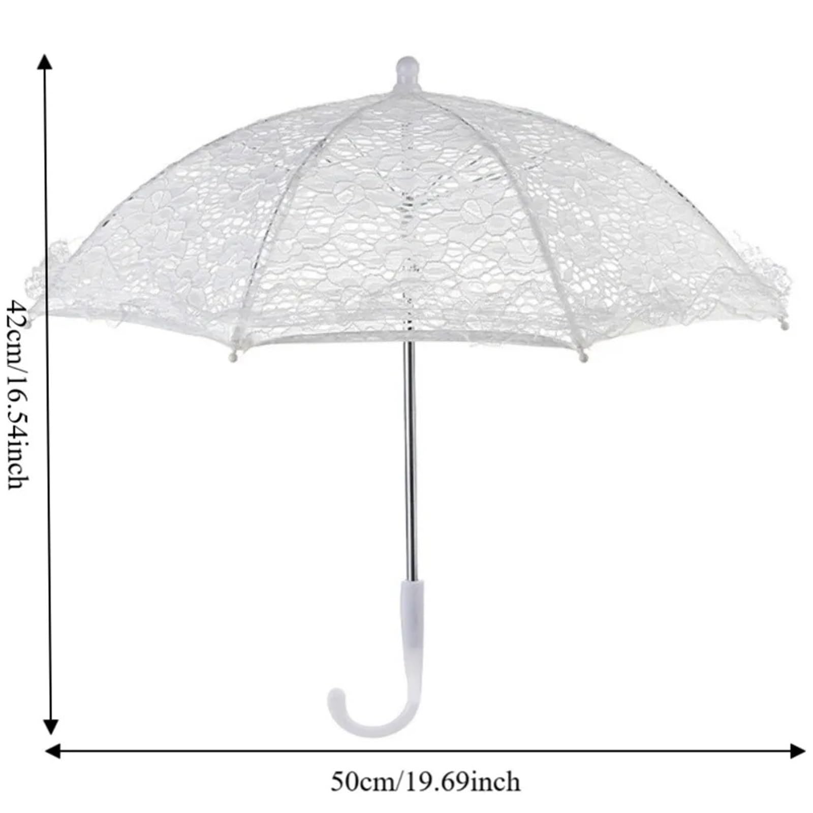 Parapluies en dentelle ajourés for femmes, 3 pièces Pour La Décoration