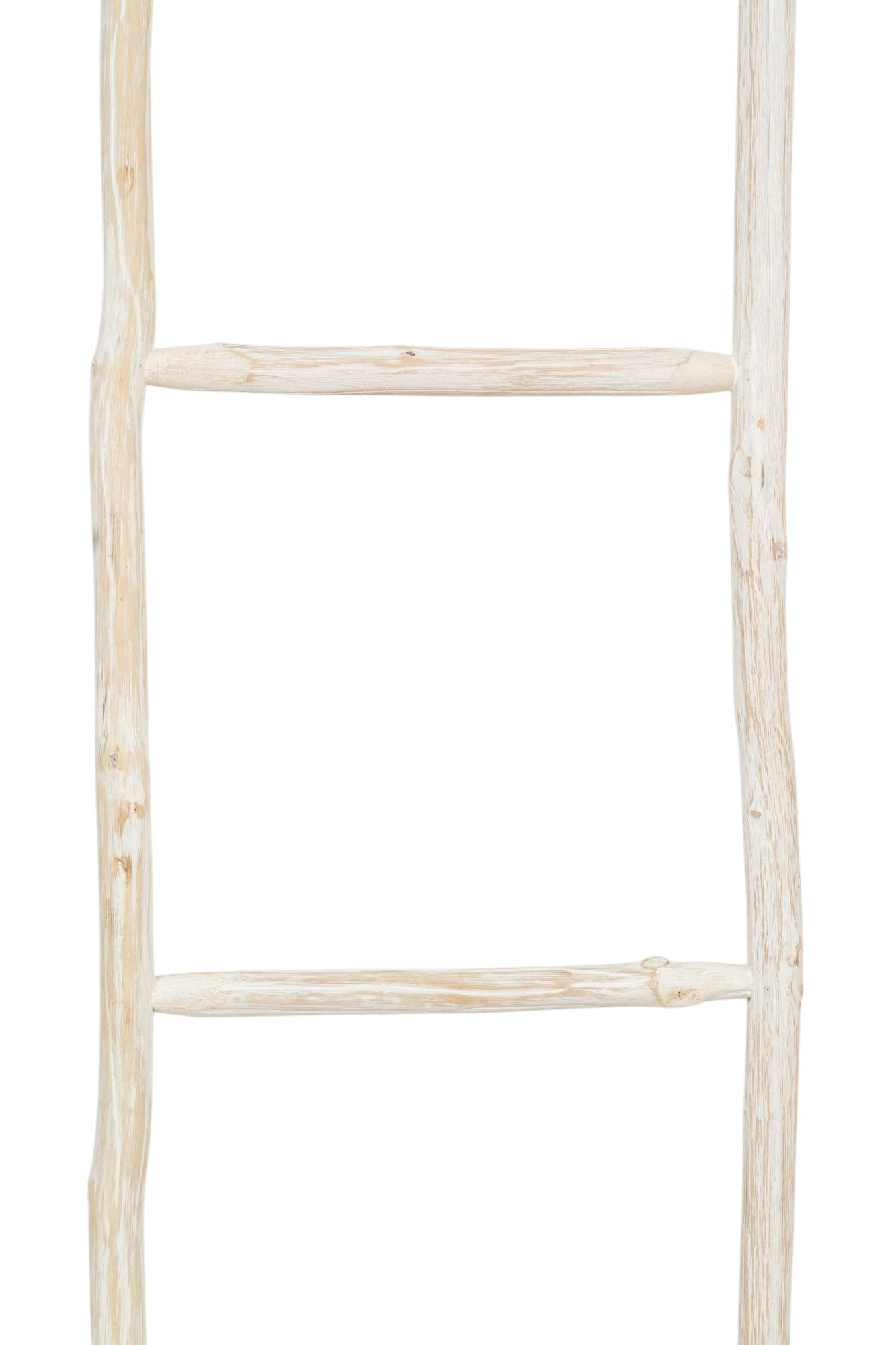 Biscottini Handtuchleiter für Badezimmer, 170 x 4 x 37 cm, dekorative Leiter aus Holz – Handtuchleiter aus Bambus – Leiter aus Holz zum Aufhängen von Handtüchern – Leiter für die Wand aus Metall