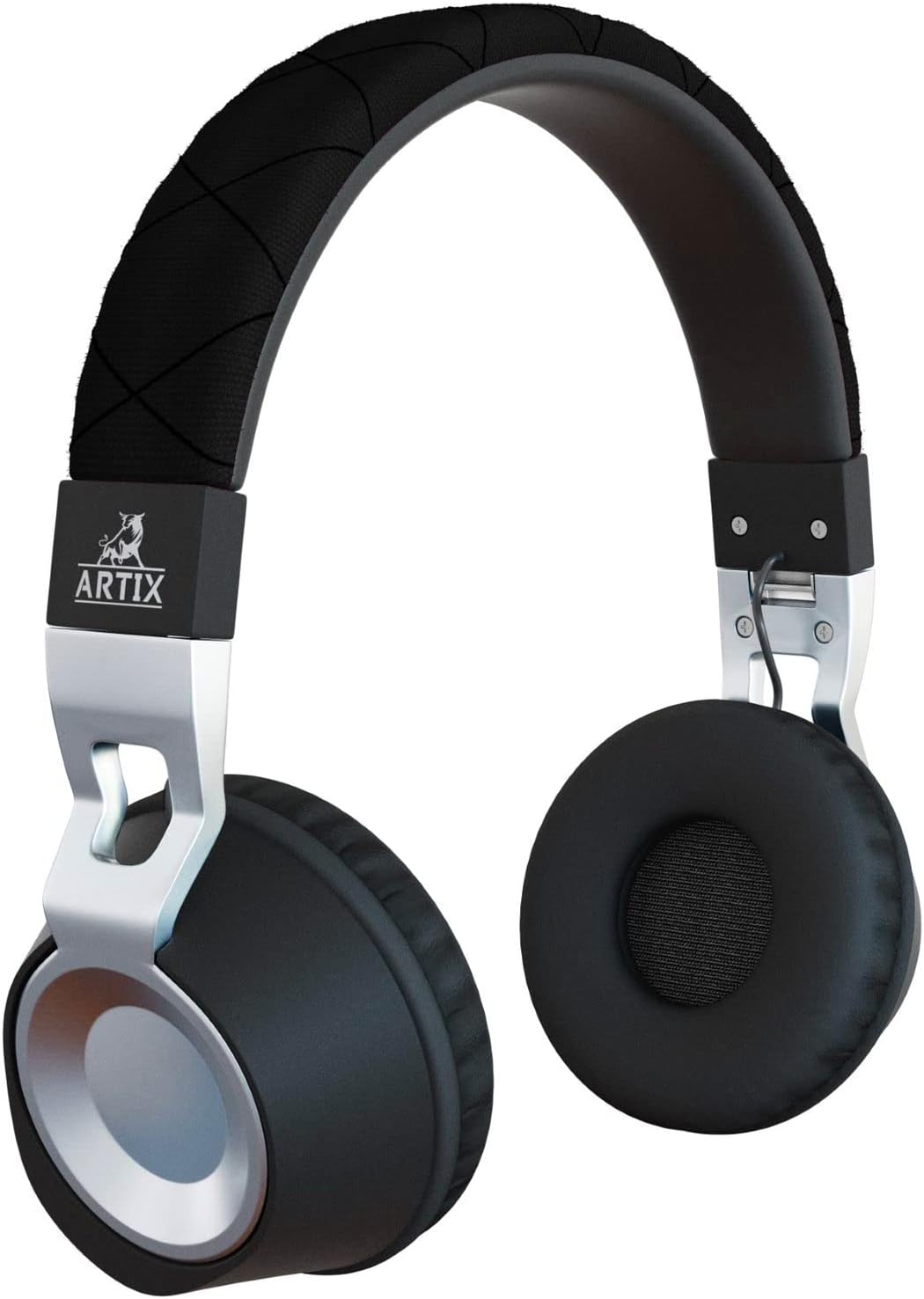 Artix CL750 Foldable Noise Isolating On Ear Headphones Wired with Microphone and Volume Control, Stereo Head Phones Corded with Adjustable Headband for Computer, Laptop and Cell Phone (Turquoise)