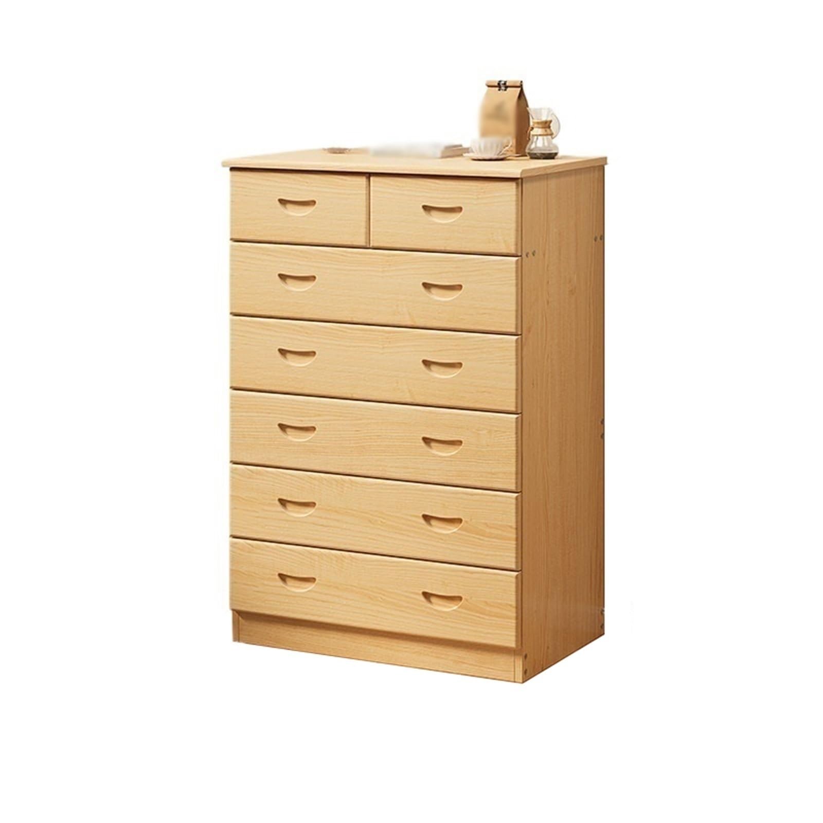 Dh2yjnbf3 Bedroom Minimalist Wooden Storage Cabinet With 7 Drawers Chest Of For Living Room, Closet Dresser Storage Organizer(Natural)