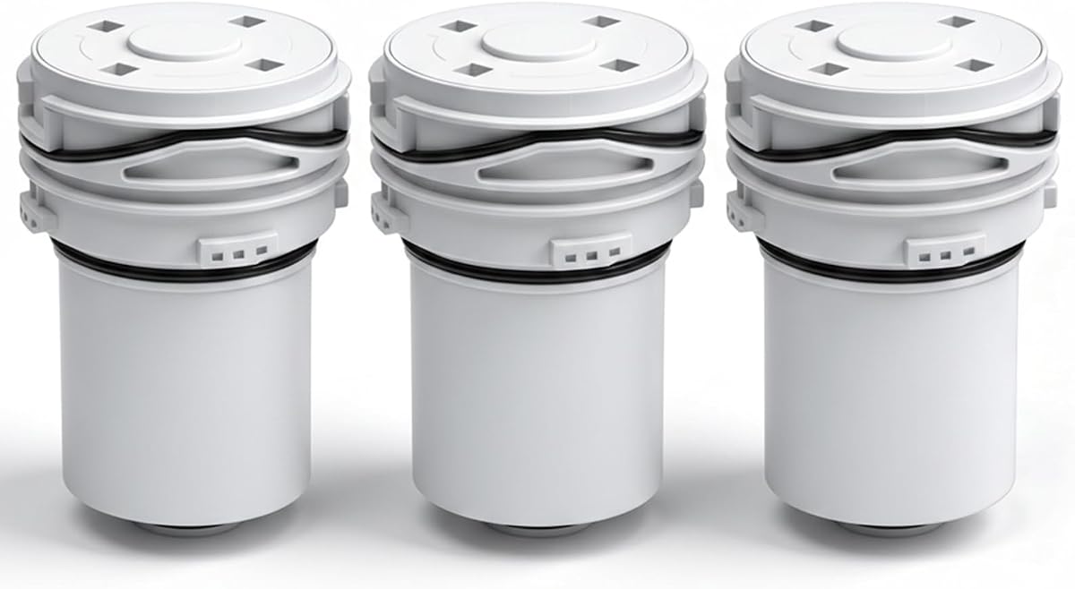 Filtro de repuesto para cabezal de ducha compatible con Delta 5SF100, paquete de 3 | Compatible con Delta Clarifi. Ayuda a mejorar la calidad del agua de la ducha. Configuración rápida sin necesidad de herramientas.