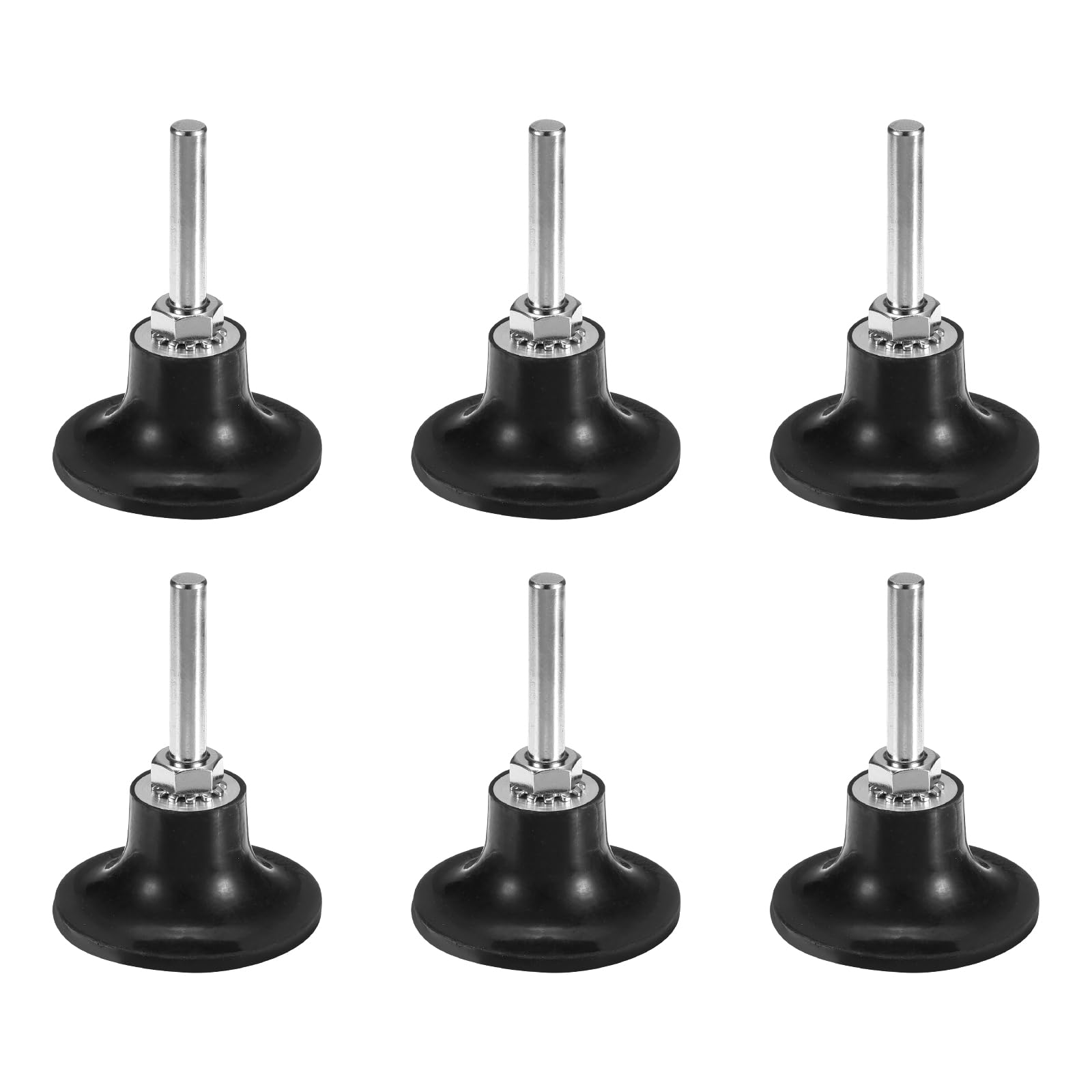 HARFINGTON 6Pcs 2" Disc Pad Holder Quick Change Discs 1/4" Shank Holder Mandrel for Die Grinder Sanding and Conditioning Discs, Black