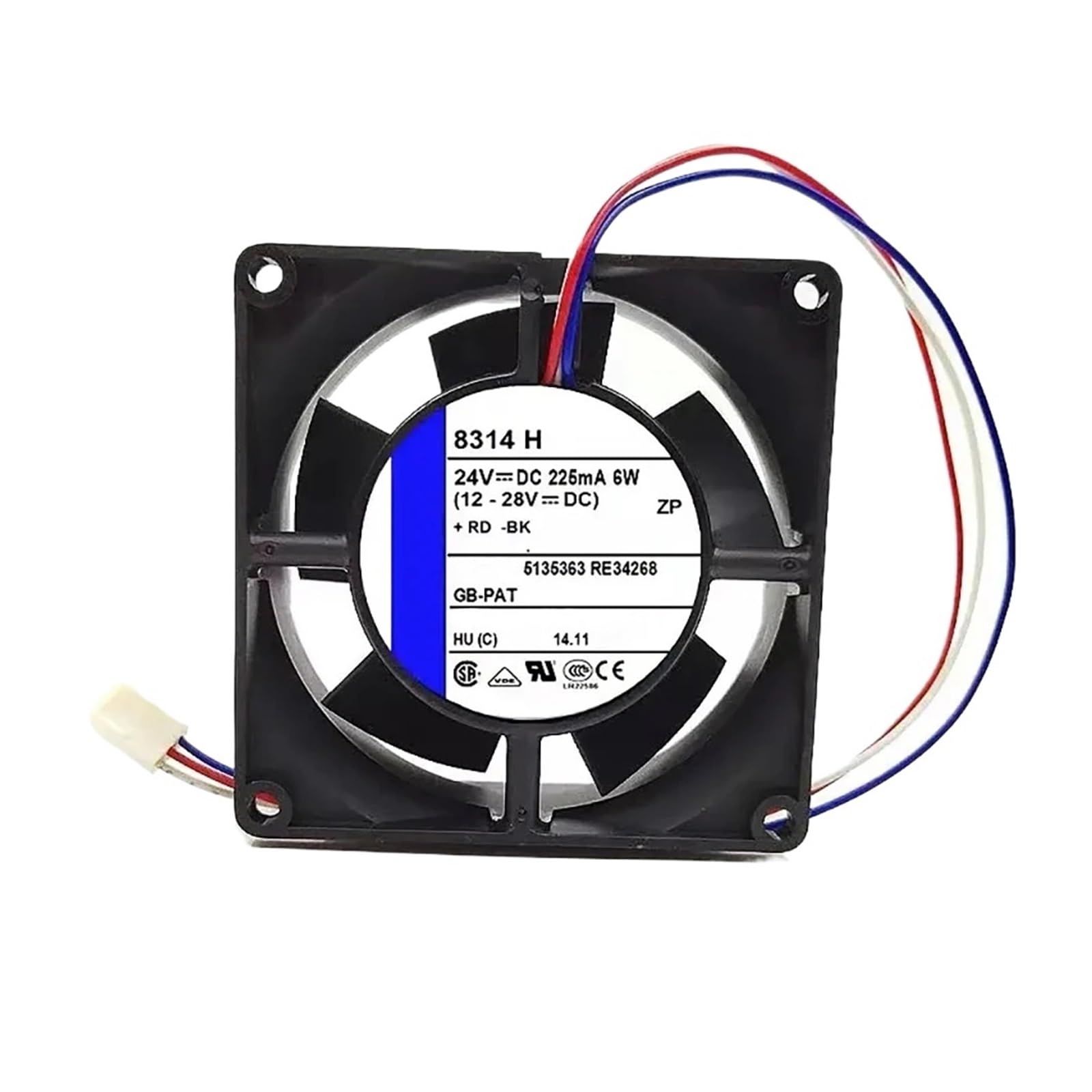 Axial Case Cooling fan 8314H 24VDC 6W 0.25A 80*80*32mm 250mA 80m3/h