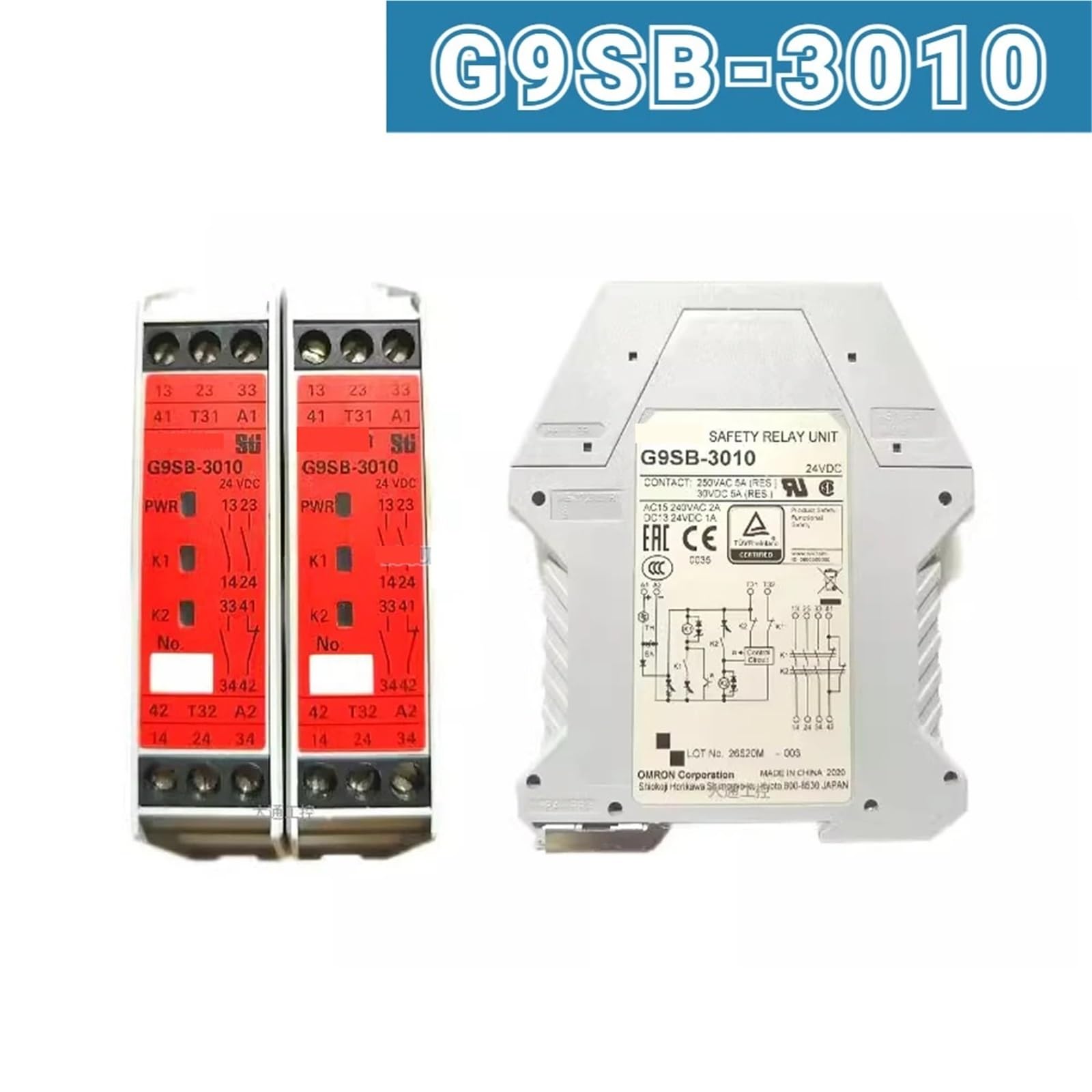 Relé de seguridad serie G9SB- 200-B 200-D 3012-C 3012-A 301-B 3010 2002-C 2002-A 301-D