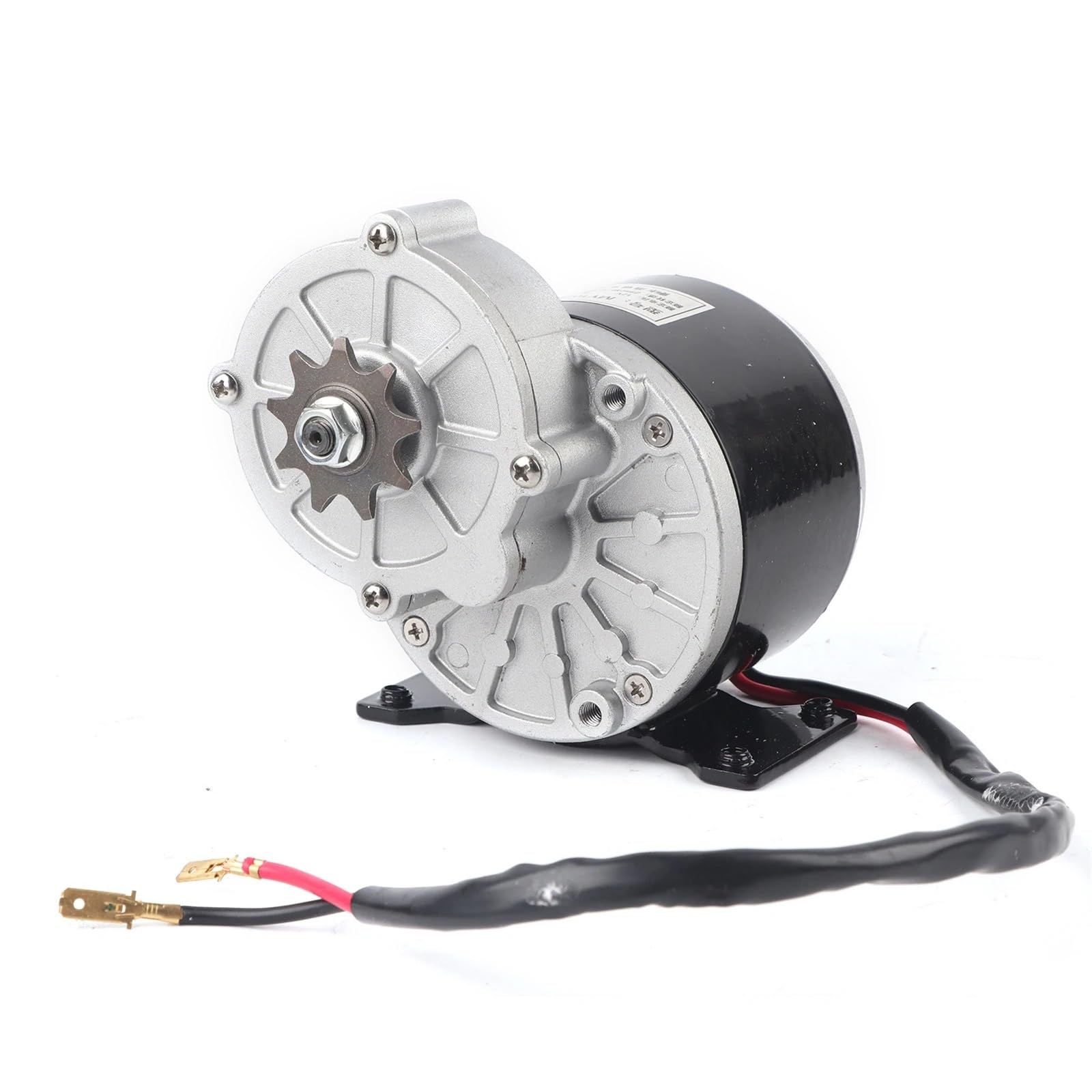 Motor eléctrico reductor de engranajes de 12 V y 250 W con piñón de 9 dientes, reductor de CC cepillado (1 unidad)