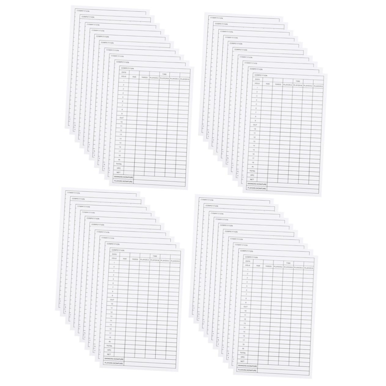 Tarjetas de puntuación de papel resistente con acabado de alta densidad 8