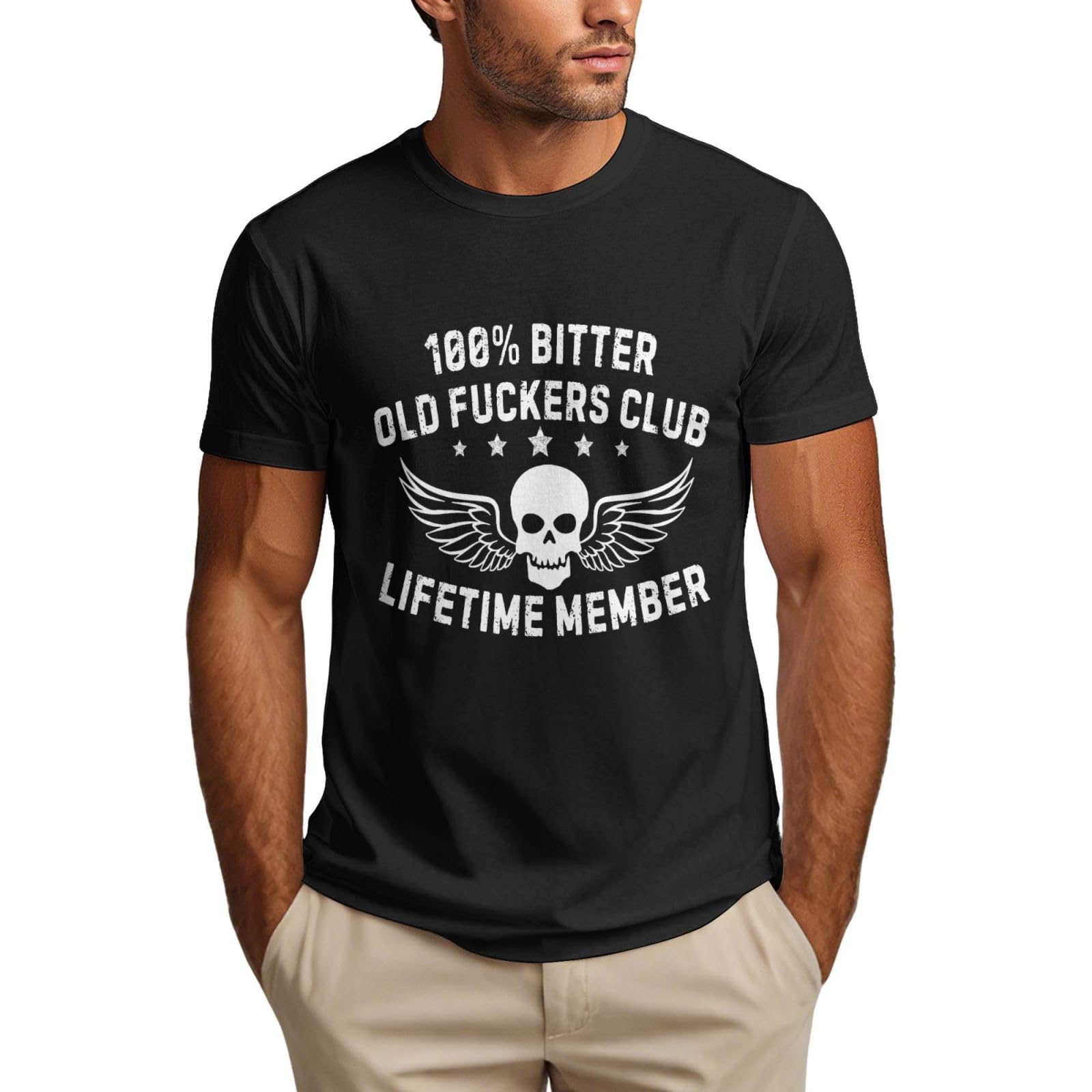 Melbrakin Unisex As Pic Old Fuckers Club Shirt Vintage 100% Bitter Lifetime Member T-Shirt