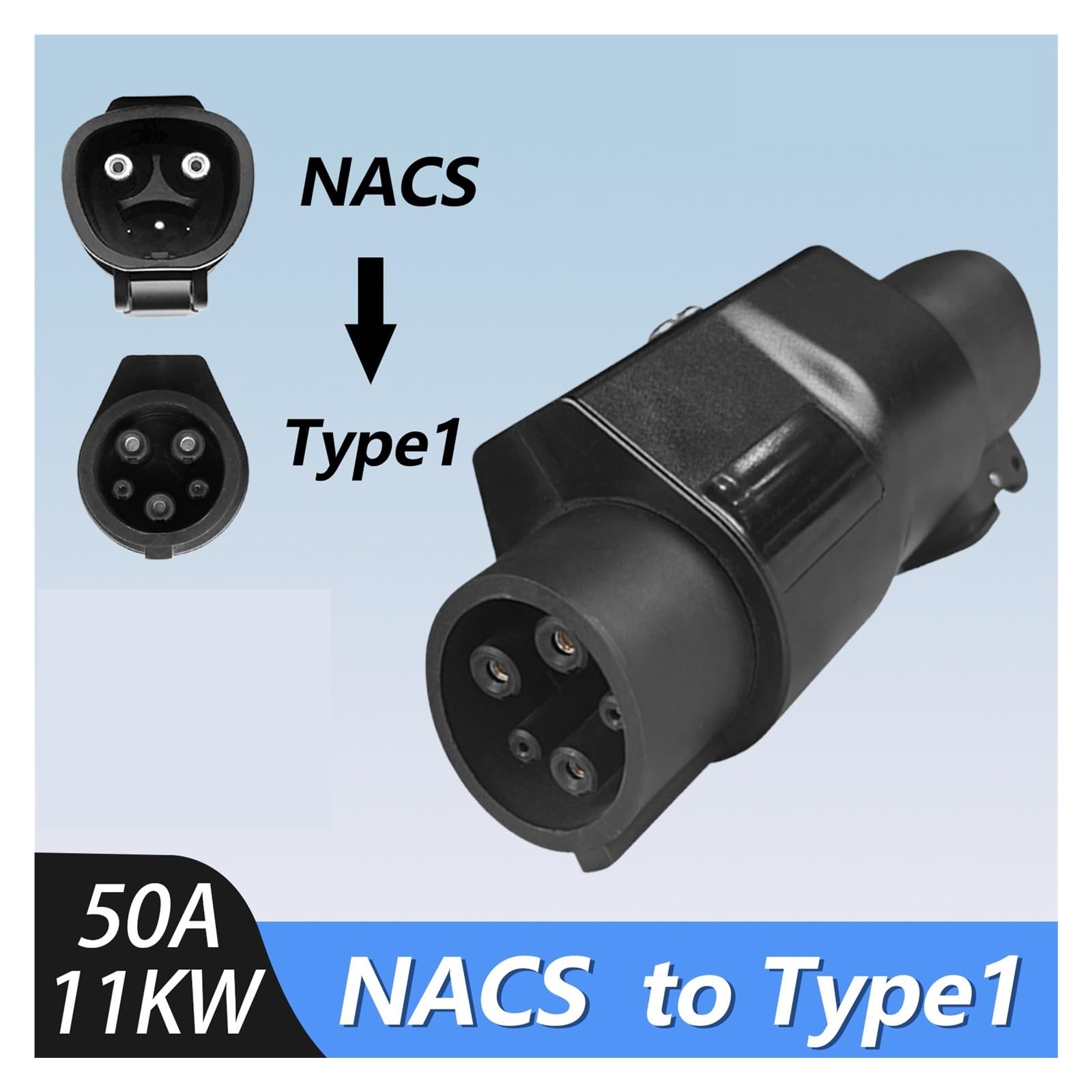 Amazon.co.jp: EVqiaoyi NACS to Type1 50A 11KW充電アダプターは