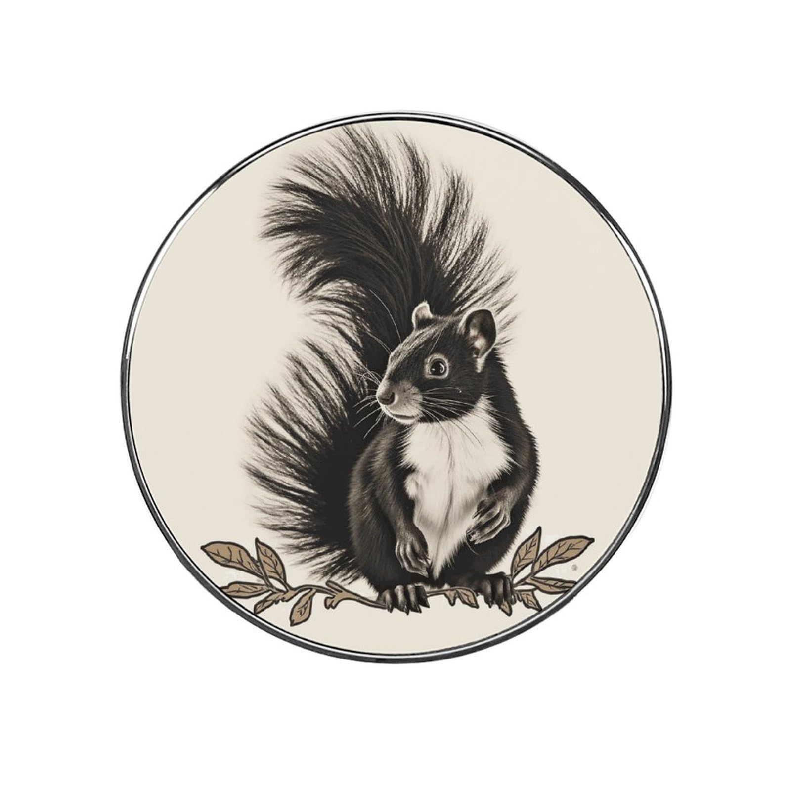 Adfgyerh Style Skunk Refrigerator Magnets Circular Design，Stickers Home Decorations，Fridge Magnets For Fridge Plant Lovers Kitchen Office Locker Whiteboard Car Garage Decor.