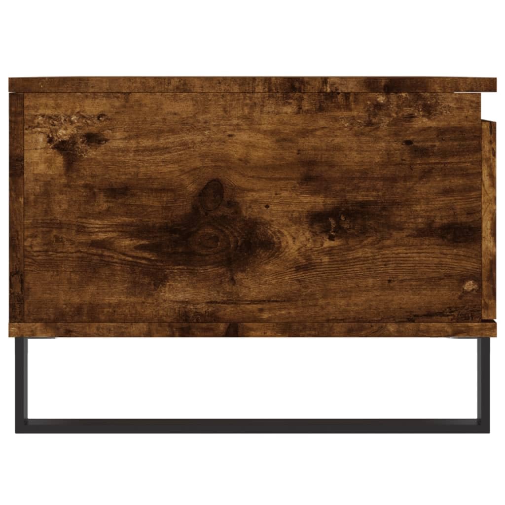 Homgoday Table basse chêne fumé 90 x 50 x 36,5 cm en bois d'ingénierie, table d'appoint pour salon, salle de réception d'invités, chambre à coucher et mobilier de bureau