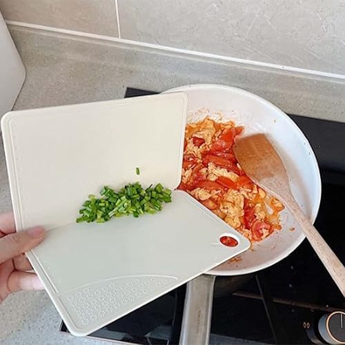 Vista 2 de Tabla de cortar plegable para cocina, tabla de cortar para cocinar, tabla portátil de plástico para cortar frutas, alfombrilla de corte