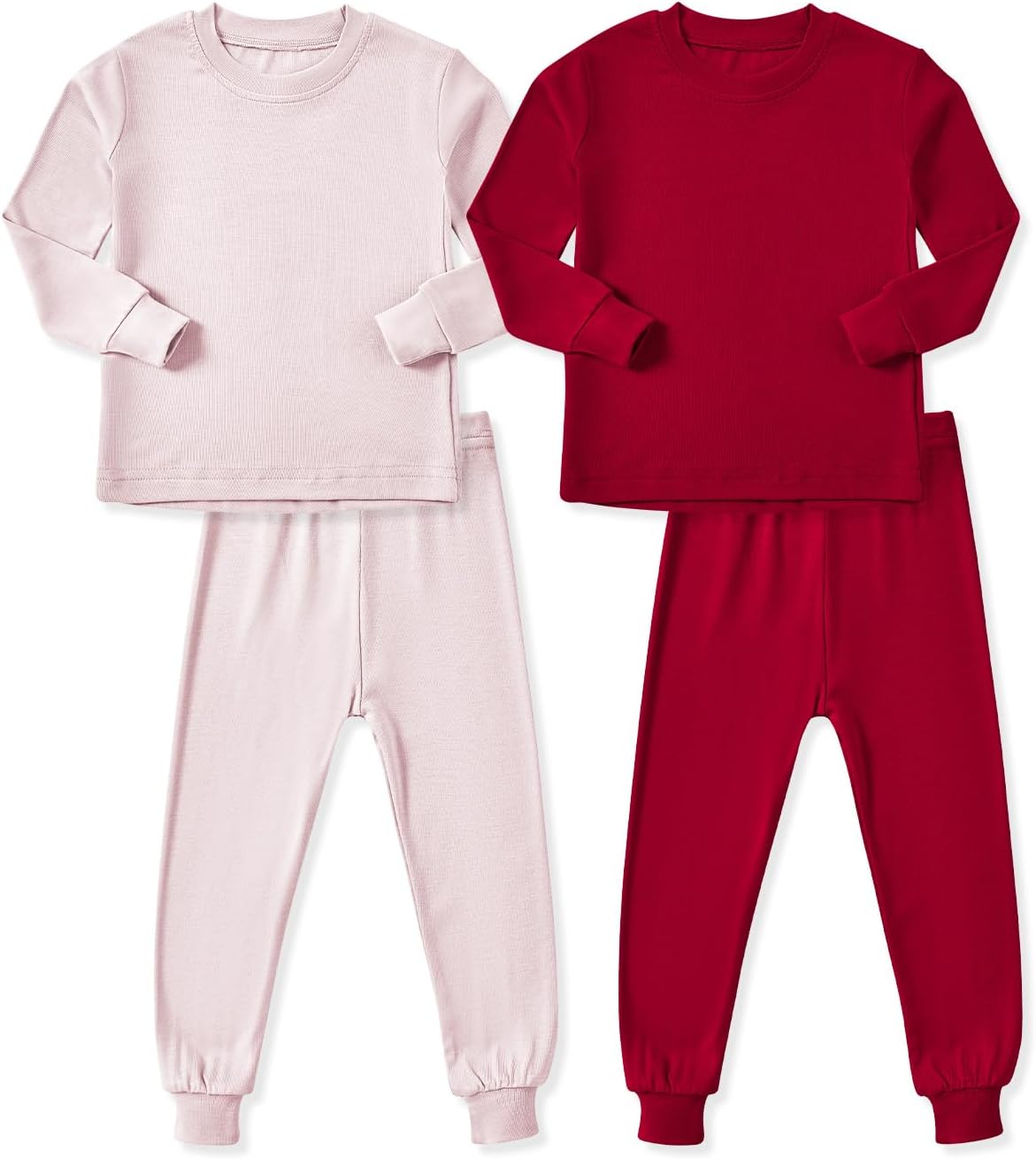 HAPIU Rayon from Bamboo Toddler Pajamas Set, Pjs Baby Kids Girls Boys