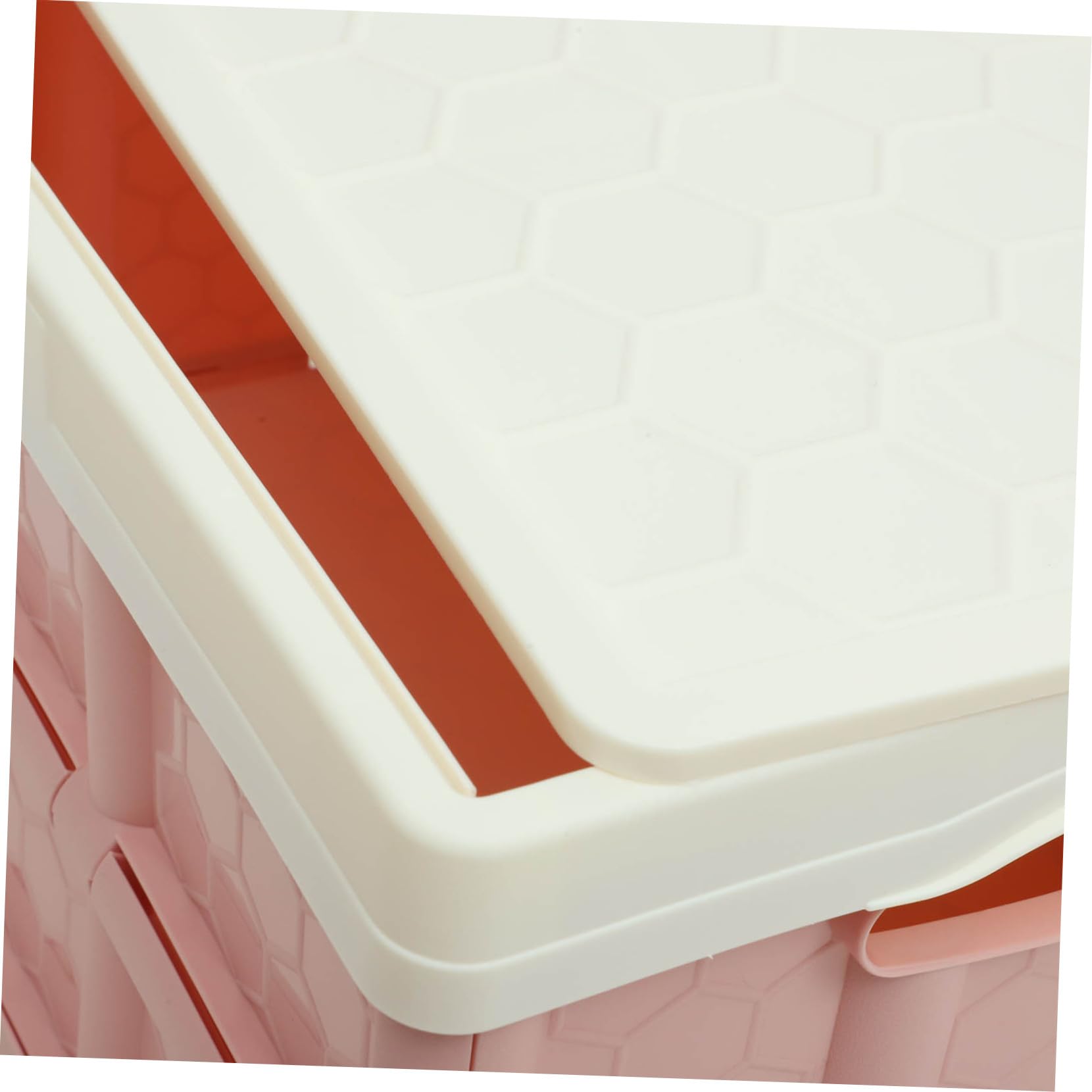 Caja de Almacenamiento con Ruedas Rosa, Plástico, Tapa y Diseño Plegable