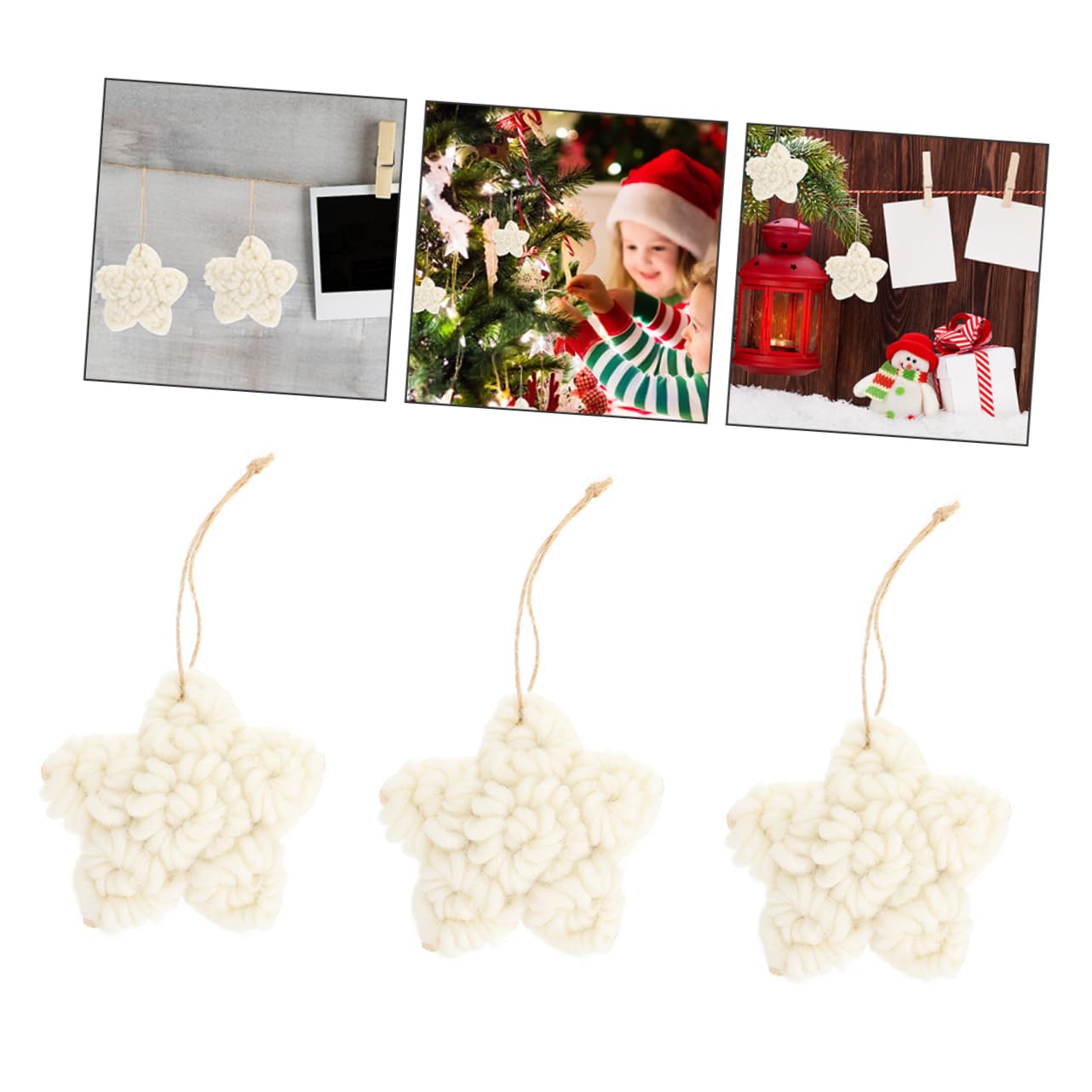 ABOOFAN 2 Set Di Ornamenti A Forma Di Stella Per Albero Di Natale in Feltro Per Ghirlanda Decorazione A Forma Di Stella Per Borse 6 Pezzi*2