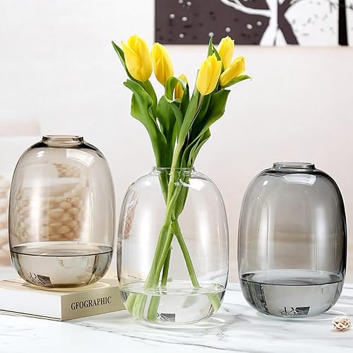Miniatura 9 de Jarrón grande de vidrio para flores, jarrón alto de vidrio para decoración, jarrón decorativo para el hogar, centros de mesa, decoración de flores y
