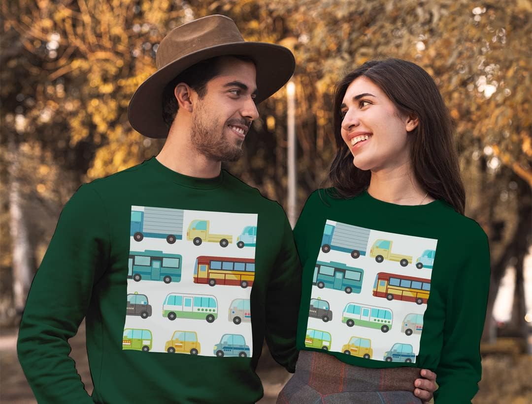 [igsticker] プリント トレーナー 長袖 スウェット メンズ レディース M サイズ おしゃれ クルーネック アイビーグリ