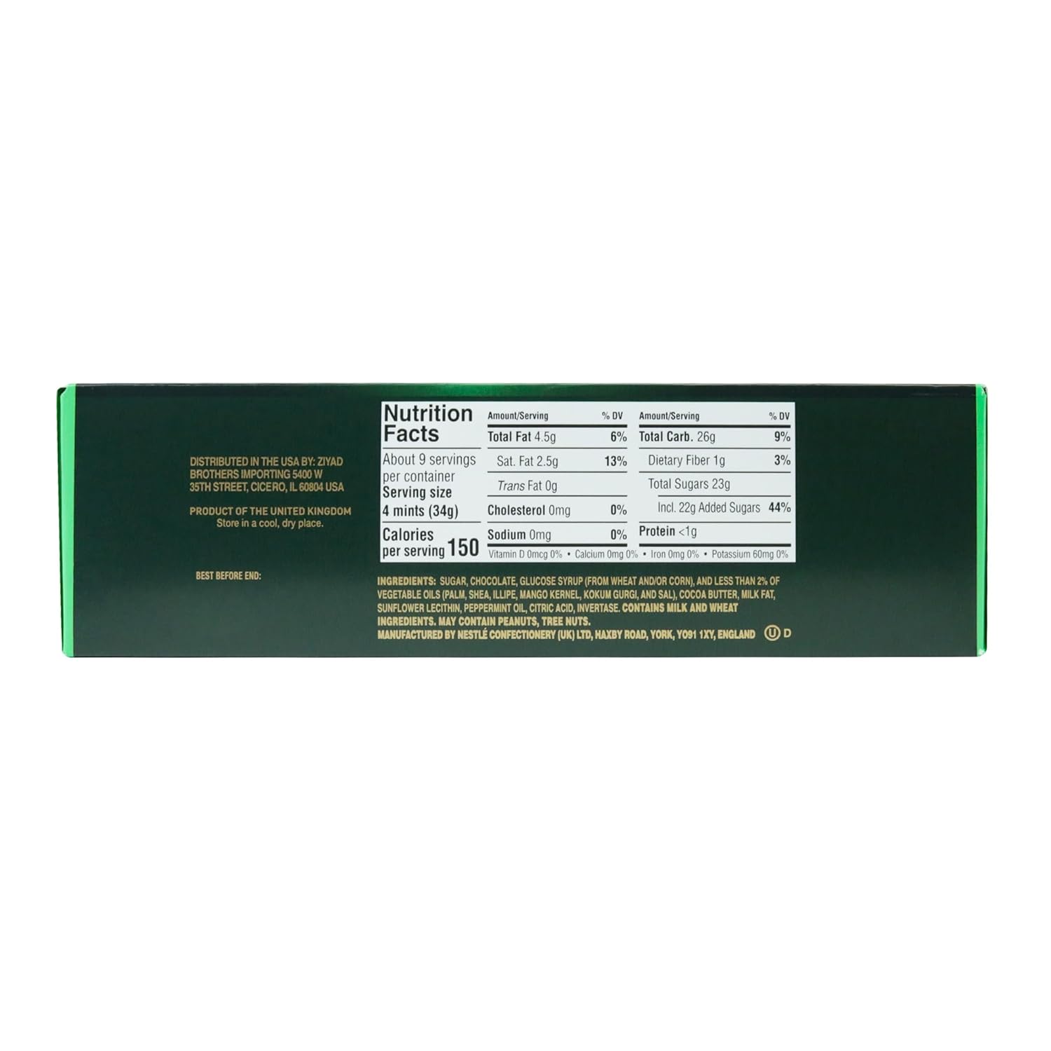 After Eight Mint Chocolate Thins (30 Mints - 300g/10.5oz, PACK - 2)