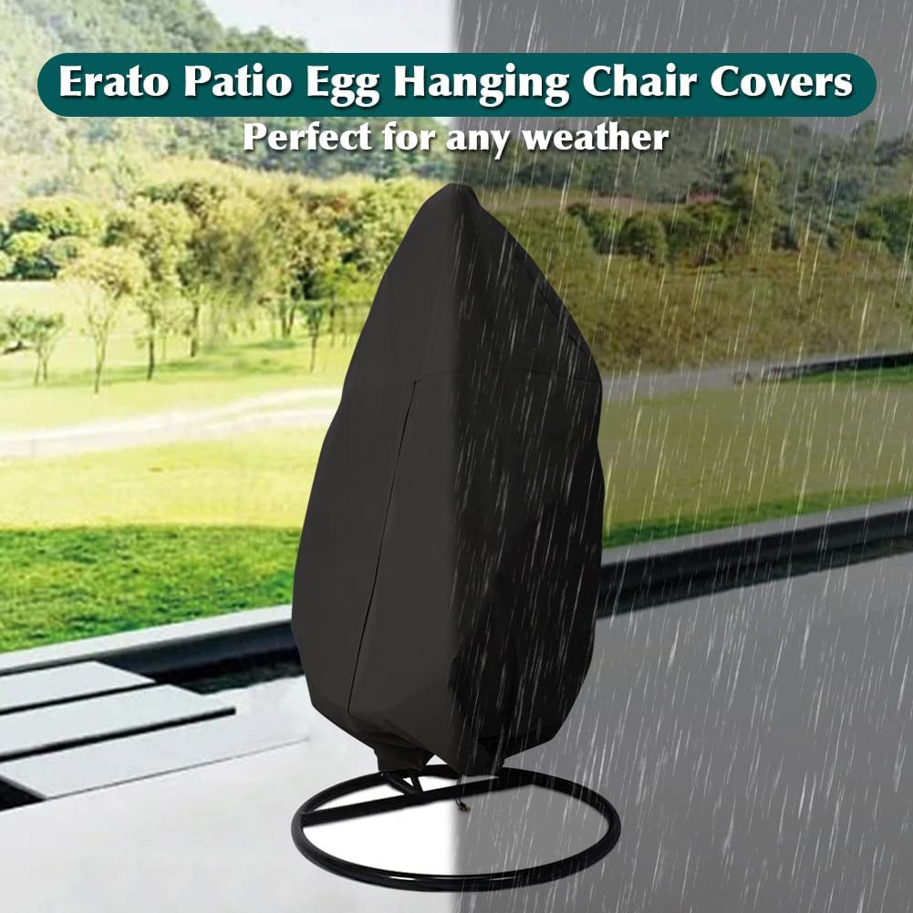 Erato Housse de Fauteuil Suspendu, Housse Fauteuil Suspendu Extérieur Jardin, Anti-poussière Housse de Chaise Suspendue de Patio pour Mobilier Balancelles de Jardin, 230X200cm