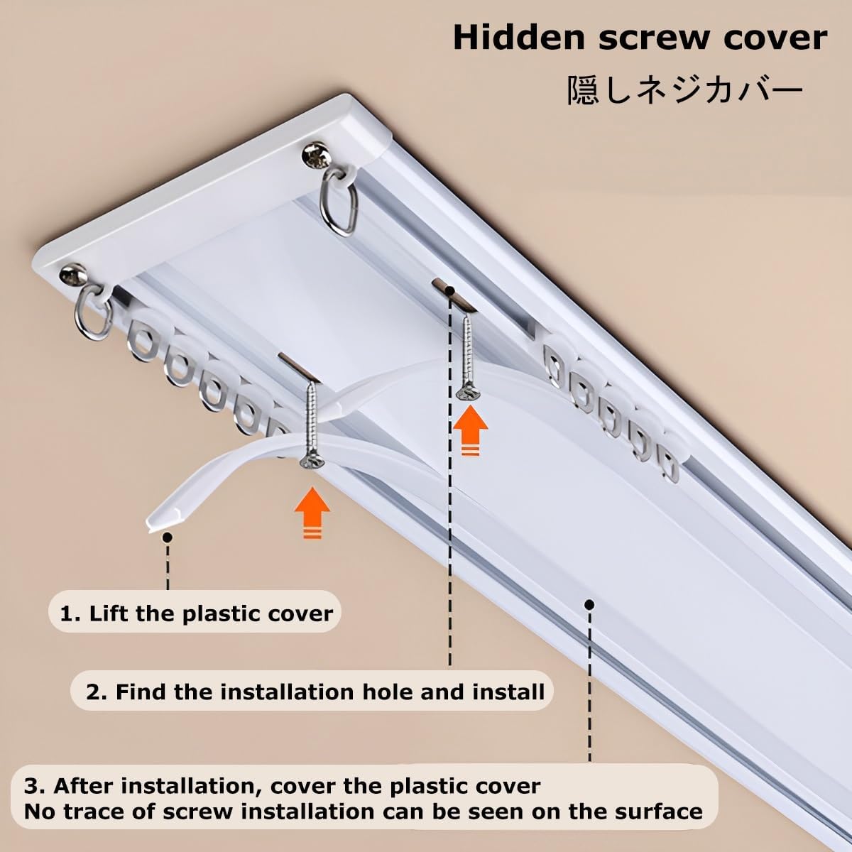 Heavy-Duty Double Track Ceiling Mount Curtain Rail - Aluminum Room Divider Rod for Curtains, Easy Install for Living Room, Bedroom, Hospital (Champagne, 13.8FT/420CM)