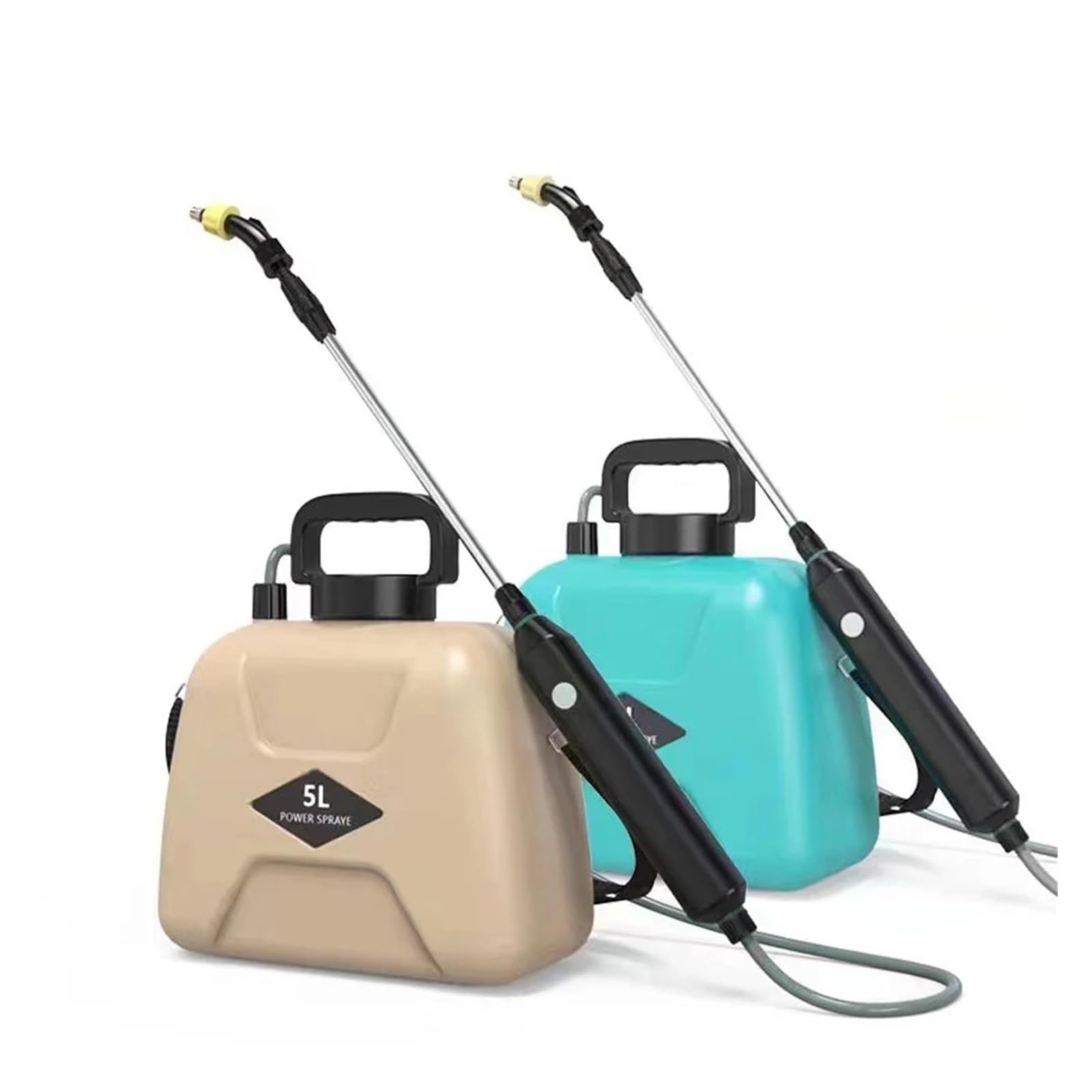 Spruzzatore elettrico, Dispositivo di irrigazione for piante con elettrica da giardinaggio a spalla, strumento agricolo multifunzionale capacità lunghezza 5 litri(Brown)
