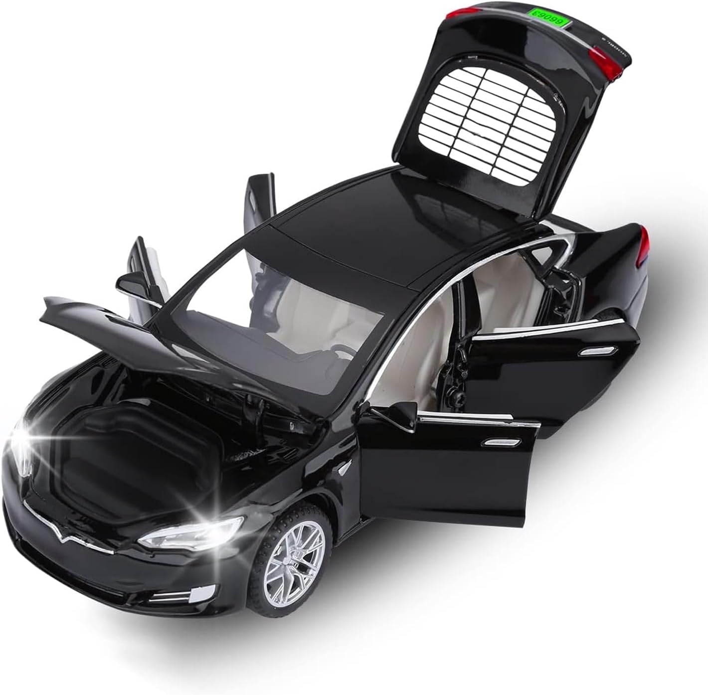 SASBSC Toy Cars Die Cast Metal Model Cars with Door Open Light and Sound Pull Back Car Toys for Boys and Girls 3-12 Years Old