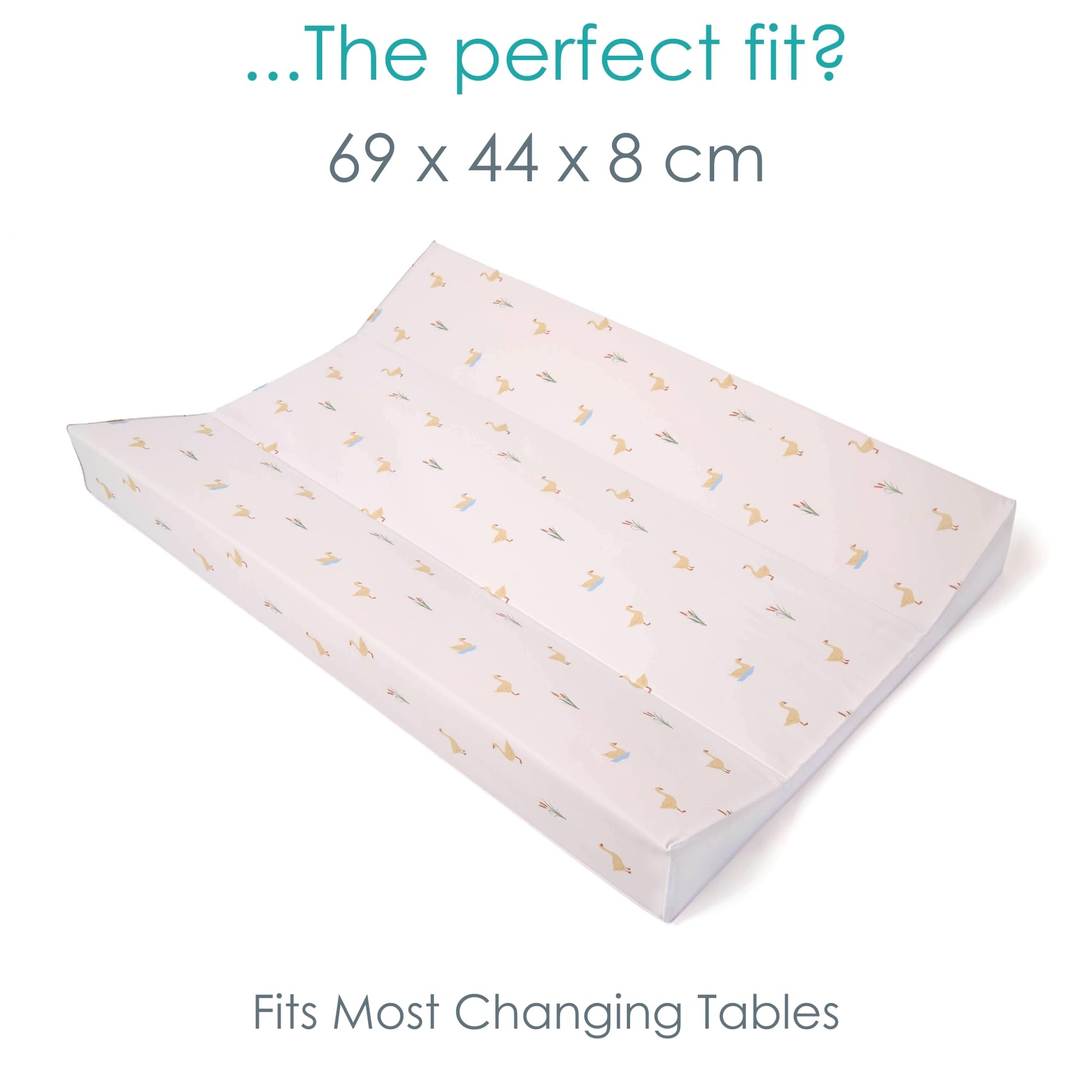 Clair de Lune Duckling Matelas à langer anti-roulis 69 x 44 cm